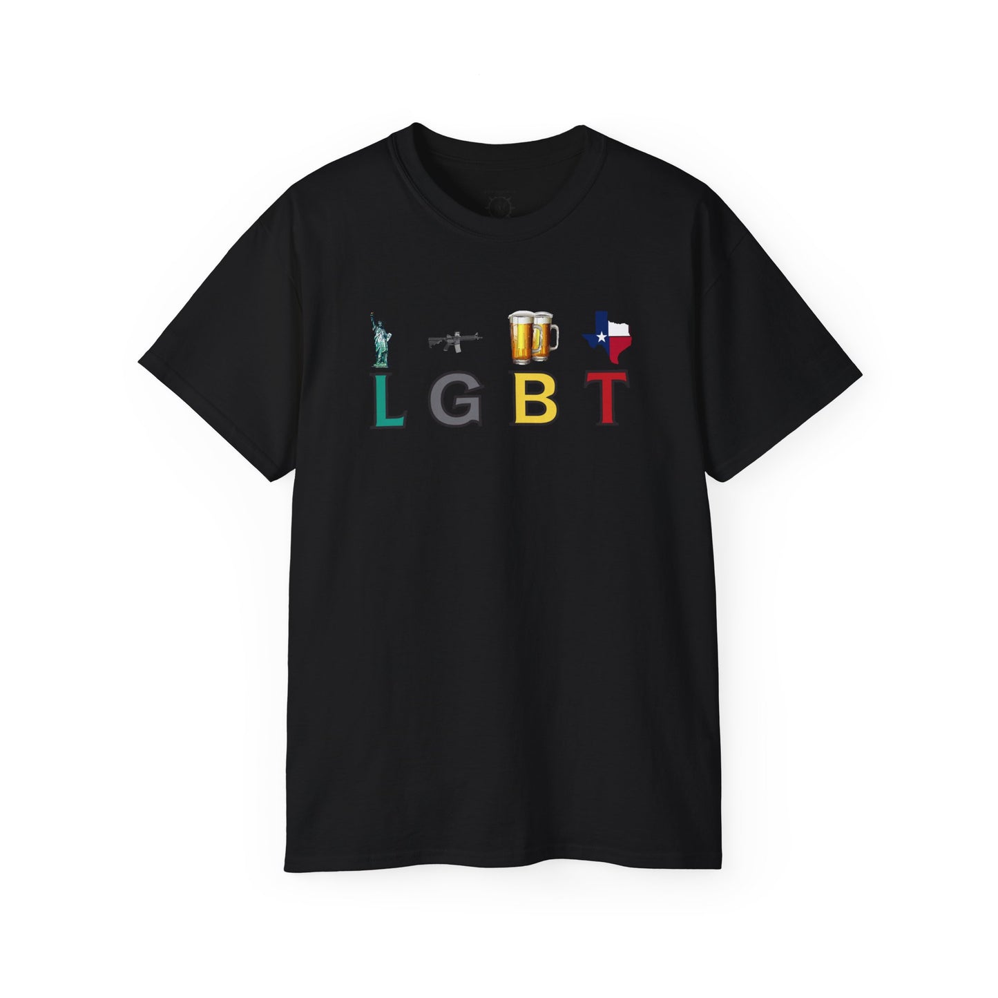 T-Shirt - LGBT: Liberty, Guns, Beer, Texas Unisex Cotton Shirt