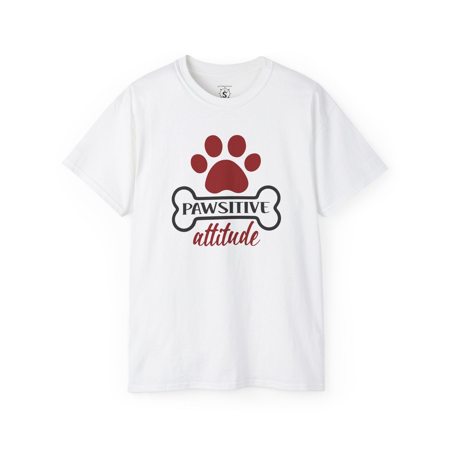 T-Shirt - Pawsitive Attitude Dog Shirt - Unisex Cotton Shirt