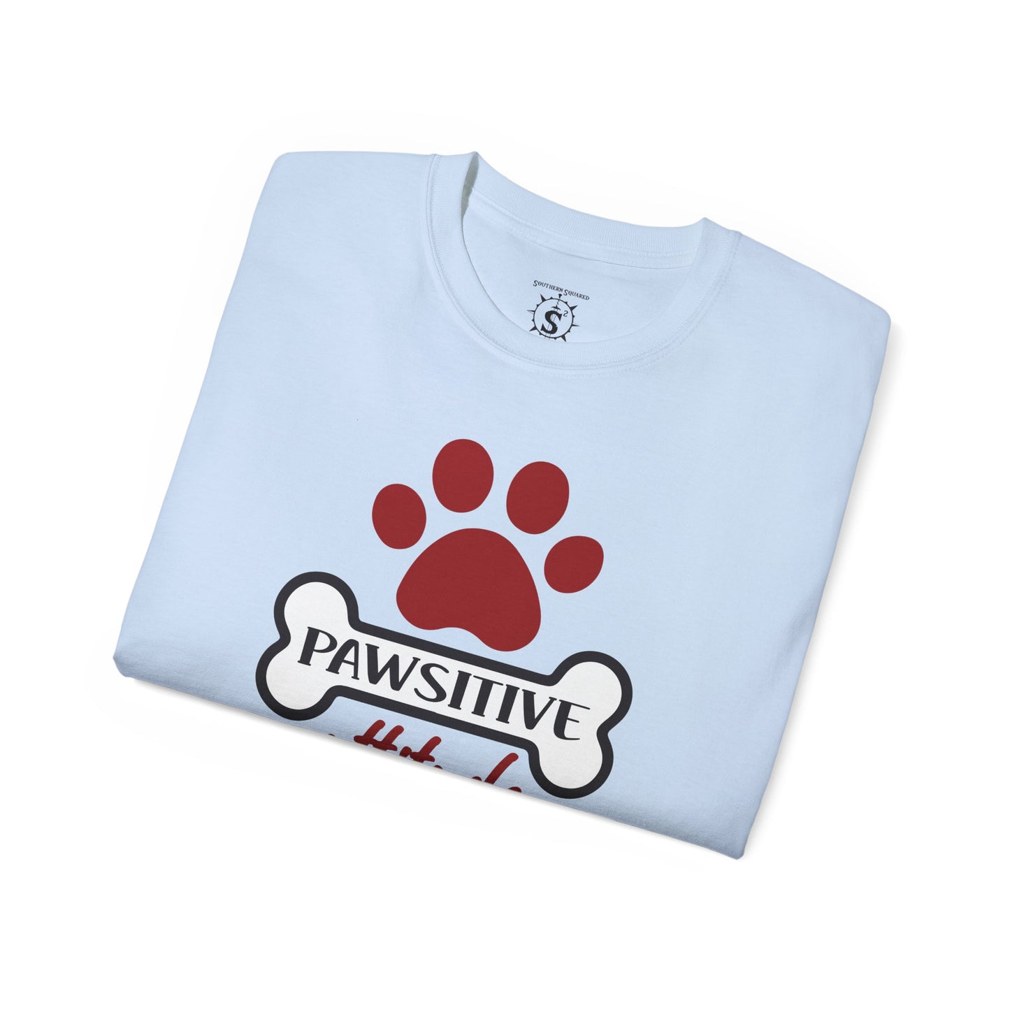 T-Shirt - Pawsitive Attitude Dog Shirt - Unisex Cotton Shirt