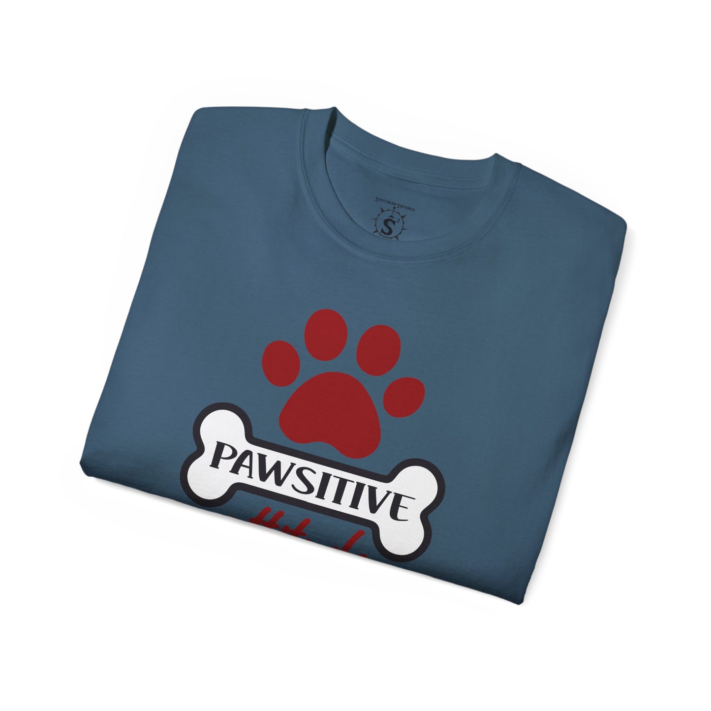 T-Shirt - Pawsitive Attitude Dog Shirt - Unisex Cotton Shirt