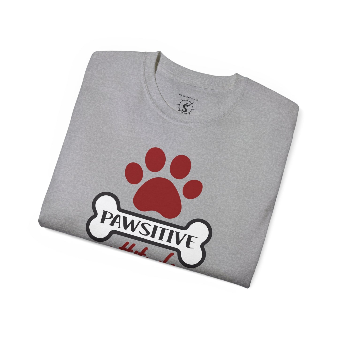 T-Shirt - Pawsitive Attitude Dog Shirt - Unisex Cotton Shirt
