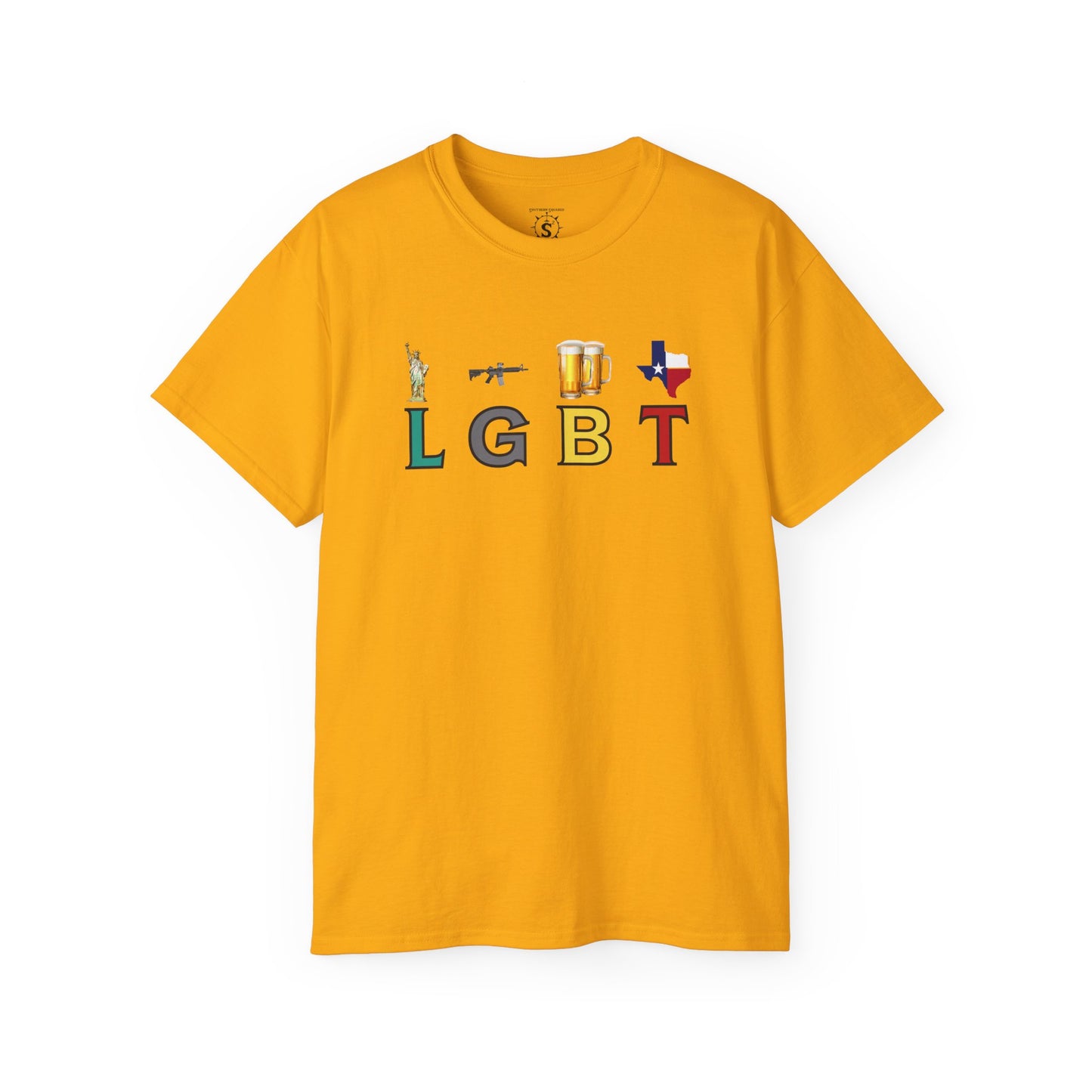 T-Shirt - LGBT: Liberty, Guns, Beer, Texas Unisex Cotton Shirt