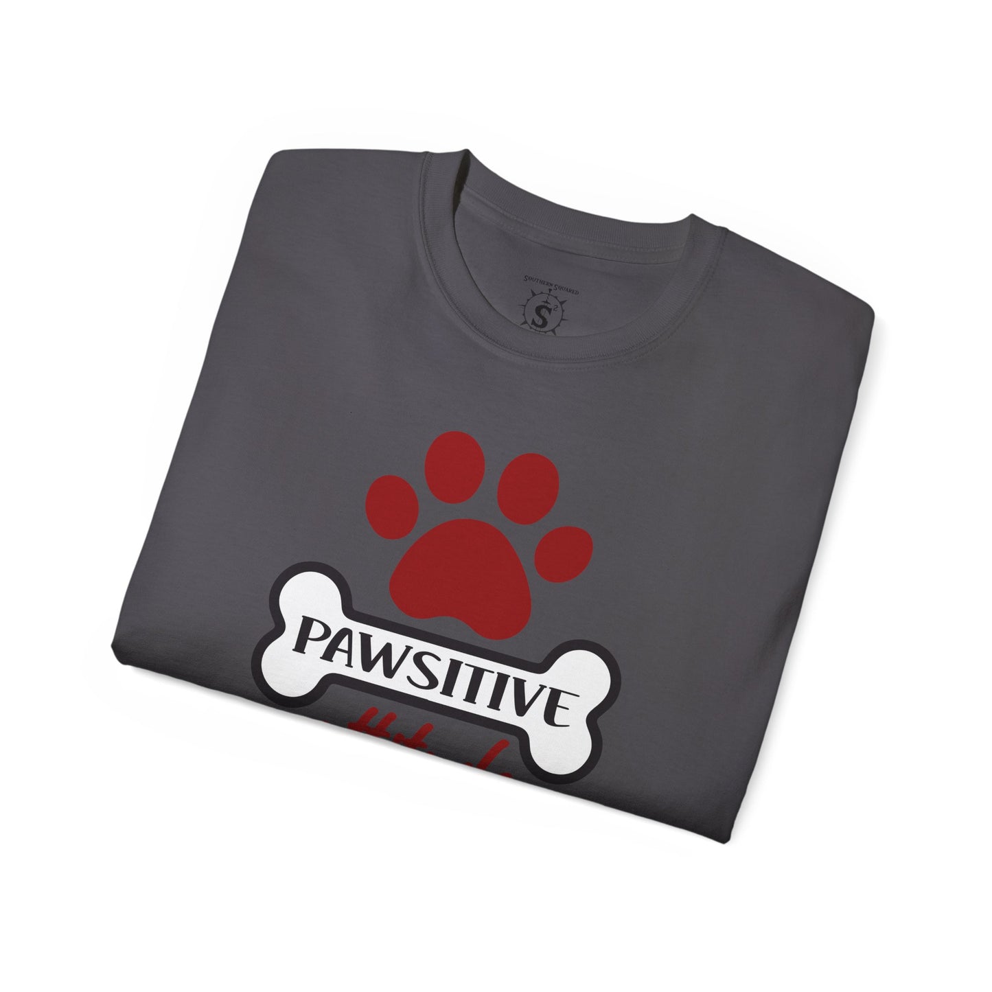 T-Shirt - Pawsitive Attitude Dog Shirt - Unisex Cotton Shirt