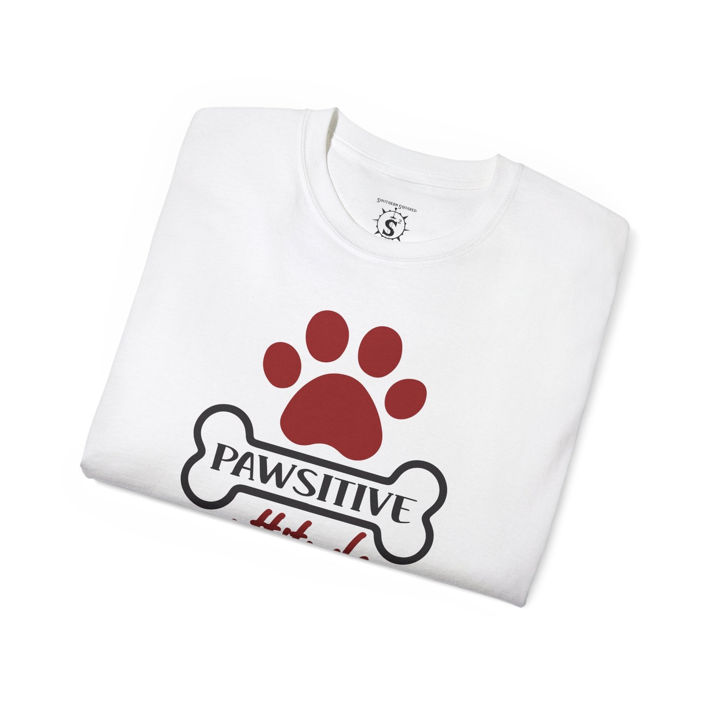 T-Shirt - Pawsitive Attitude Dog Shirt - Unisex Cotton Shirt