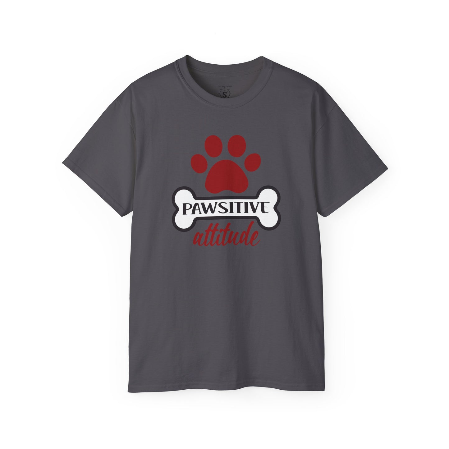 T-Shirt - Pawsitive Attitude Dog Shirt - Unisex Cotton Shirt