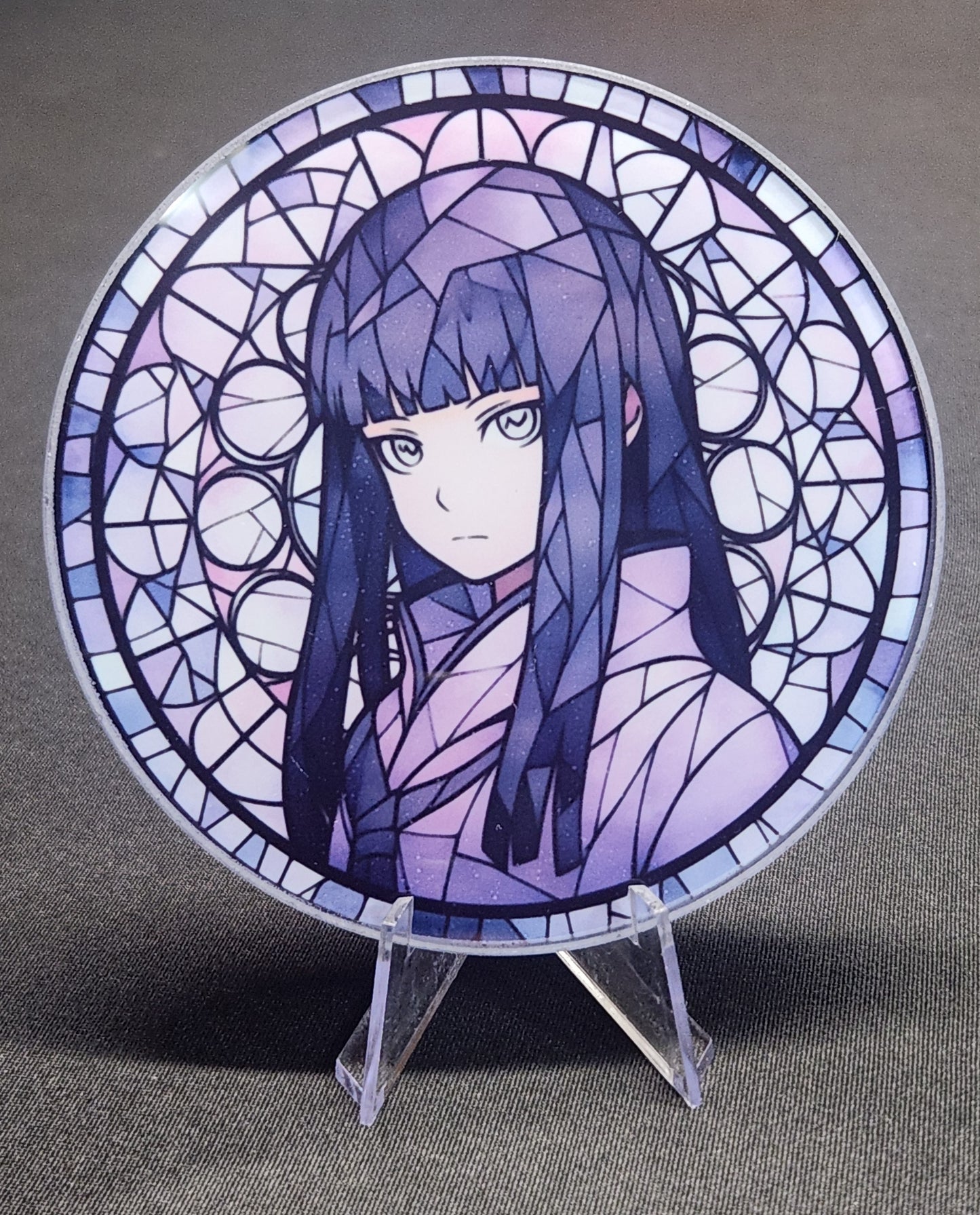 Glass Beverage Coaster (Naruto, Anime, Hinata)