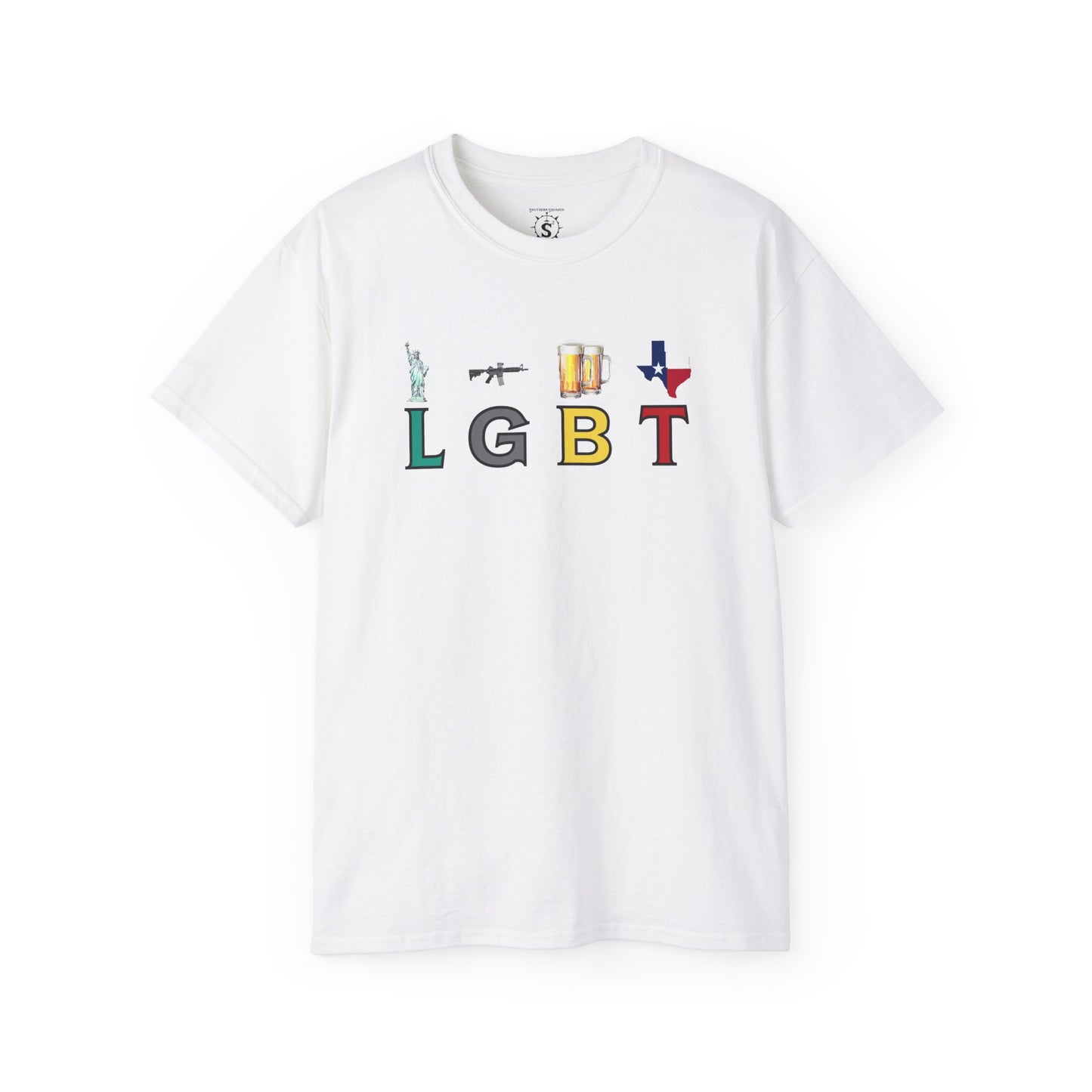 T-Shirt - LGBT: Liberty, Guns, Beer, Texas Unisex Cotton Shirt