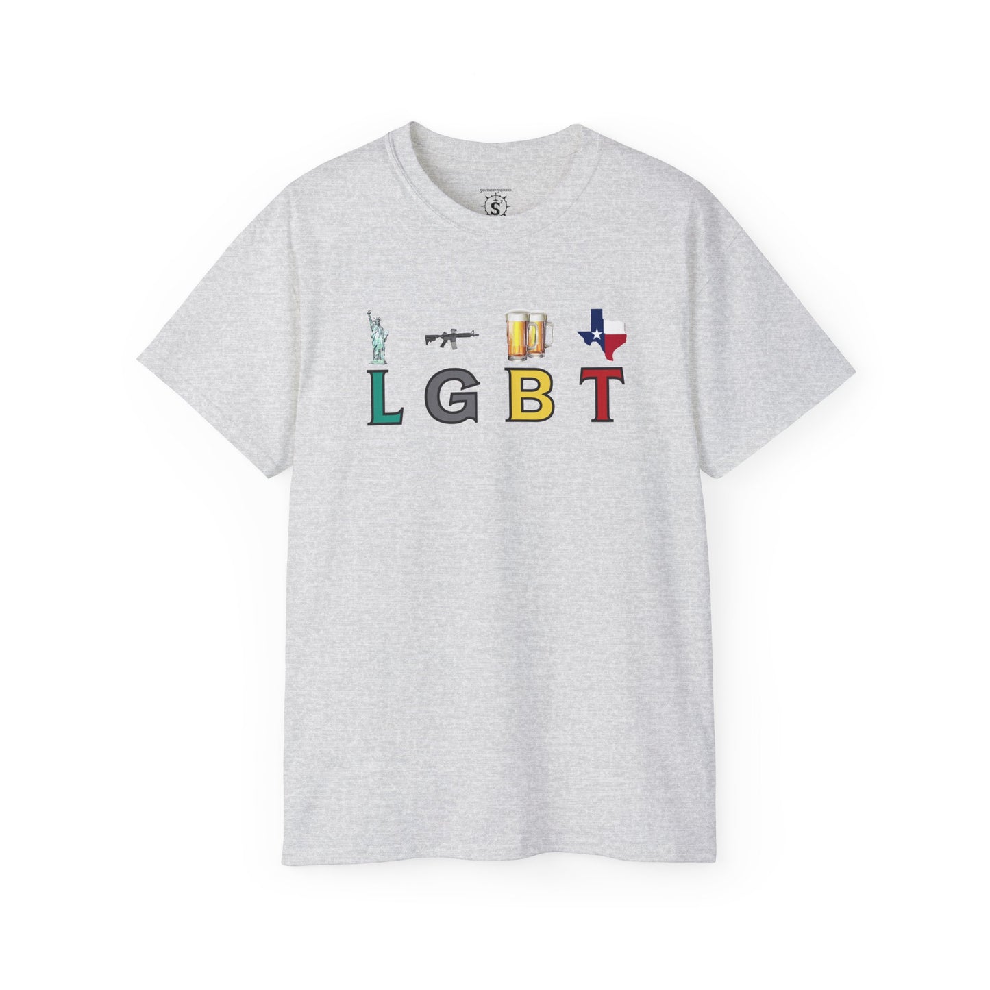 T-Shirt - LGBT: Liberty, Guns, Beer, Texas Unisex Cotton Shirt