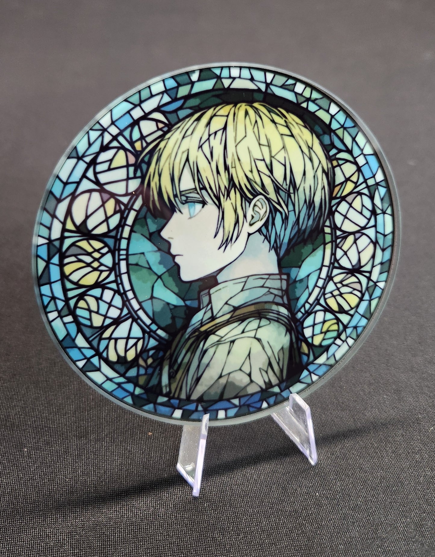 Glass Beverage Coaster (Attack on Titan, Anime, Armin)