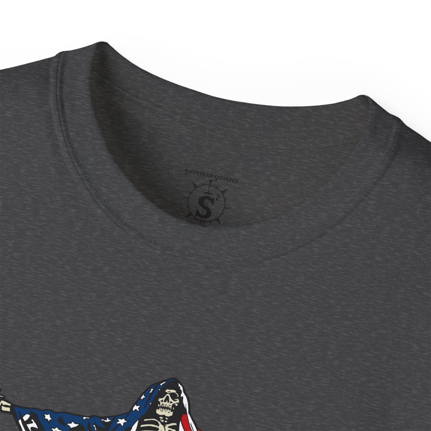T-Shirt - American As Fuck Dual Wielding Skeleton - Unisex Cotton Shirt