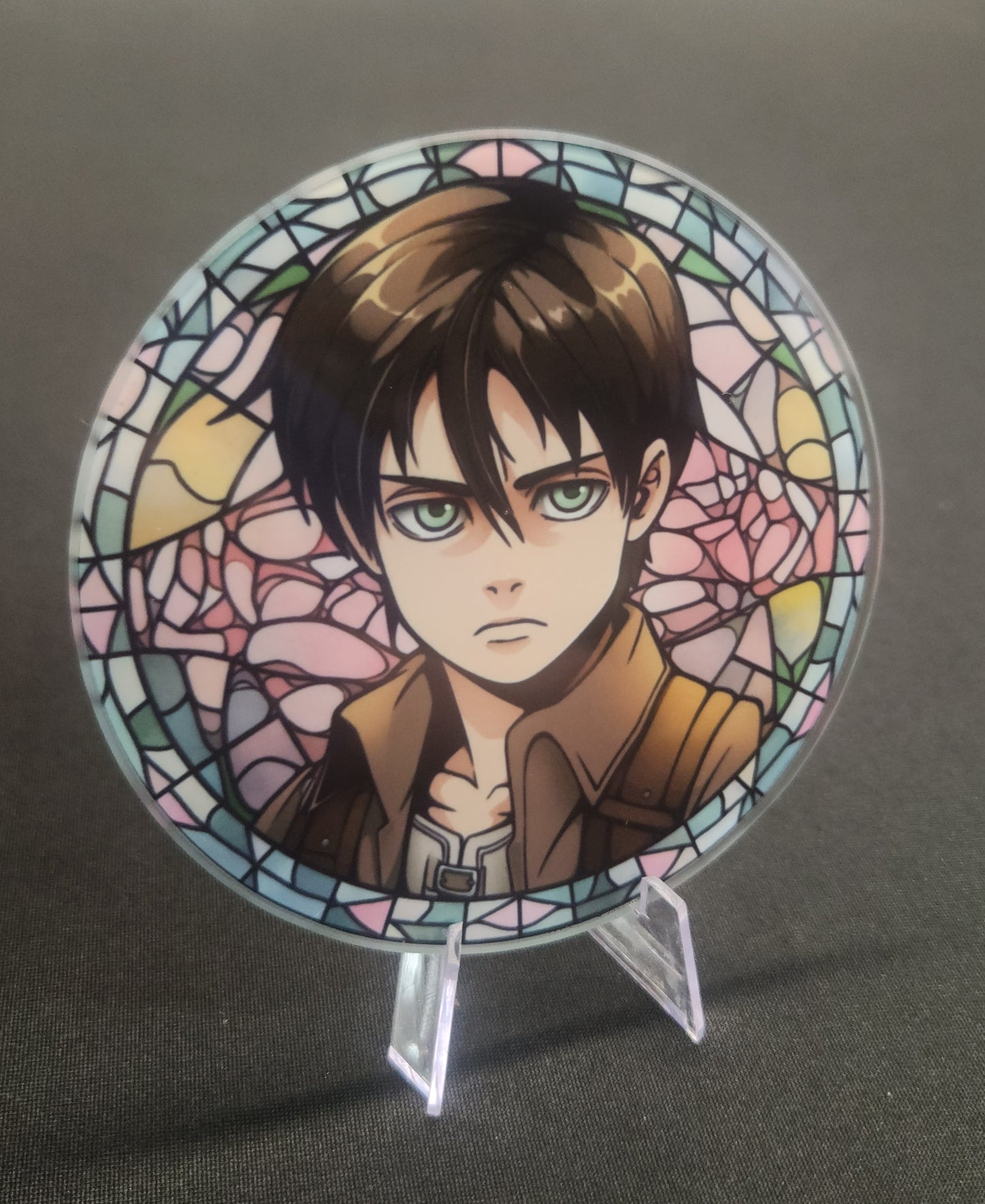 Glass Beverage Coaster (Attack on Titan, Anime, Eren)