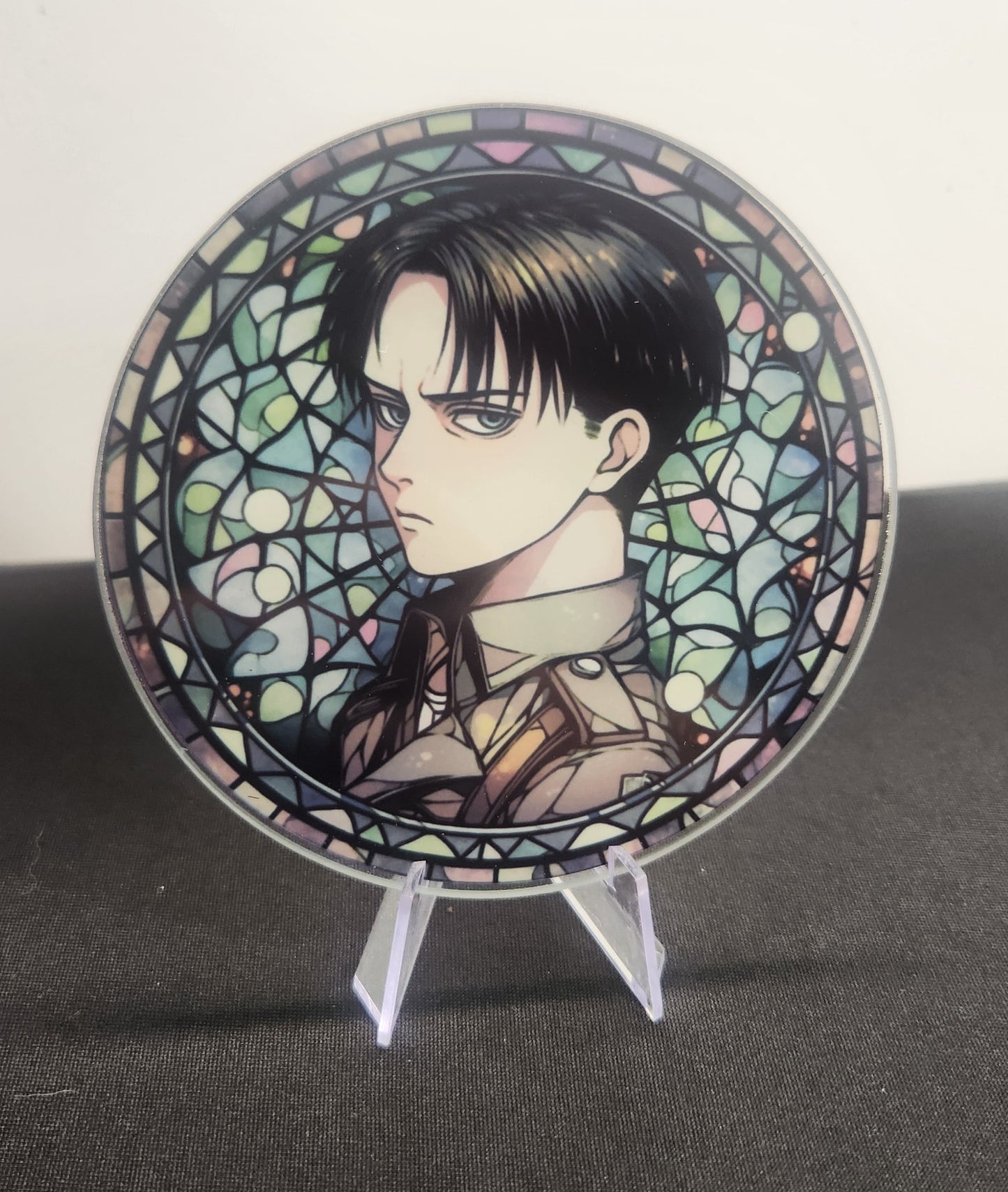 Glass Beverage Coaster (Attack on Titan, Anime, Levi)