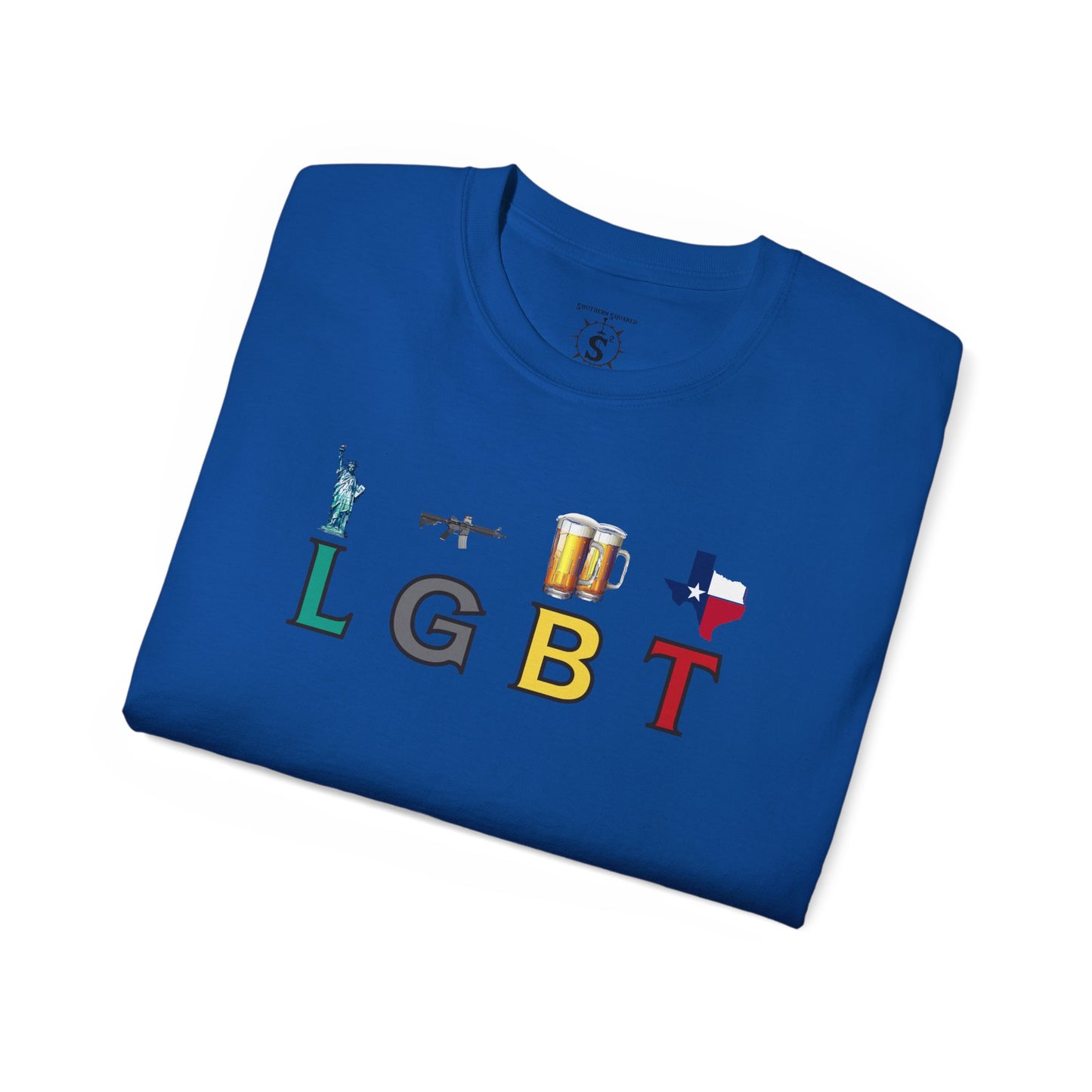 T-Shirt - LGBT: Liberty, Guns, Beer, Texas Unisex Cotton Shirt