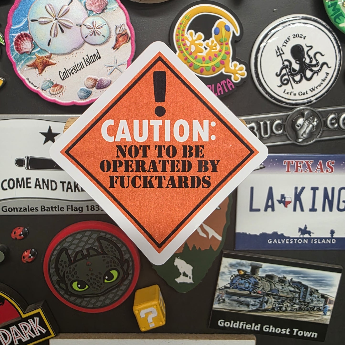 Sticker: Funny (Caution, Not to be Operated by Fucktards)