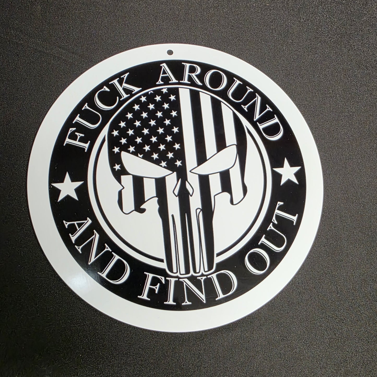 Metal Signs 8" Round (FAAFO Punisher)