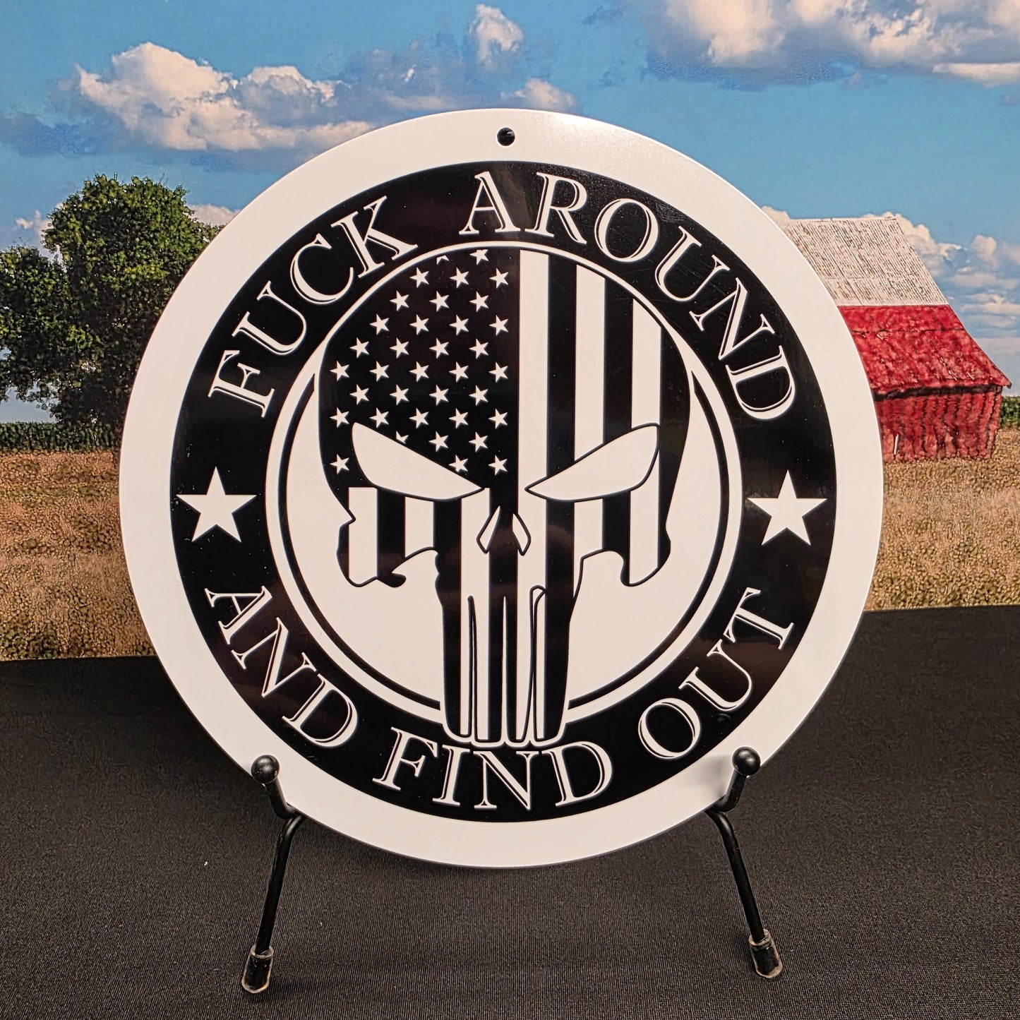 Metal Signs 8" Round (FAAFO Punisher)