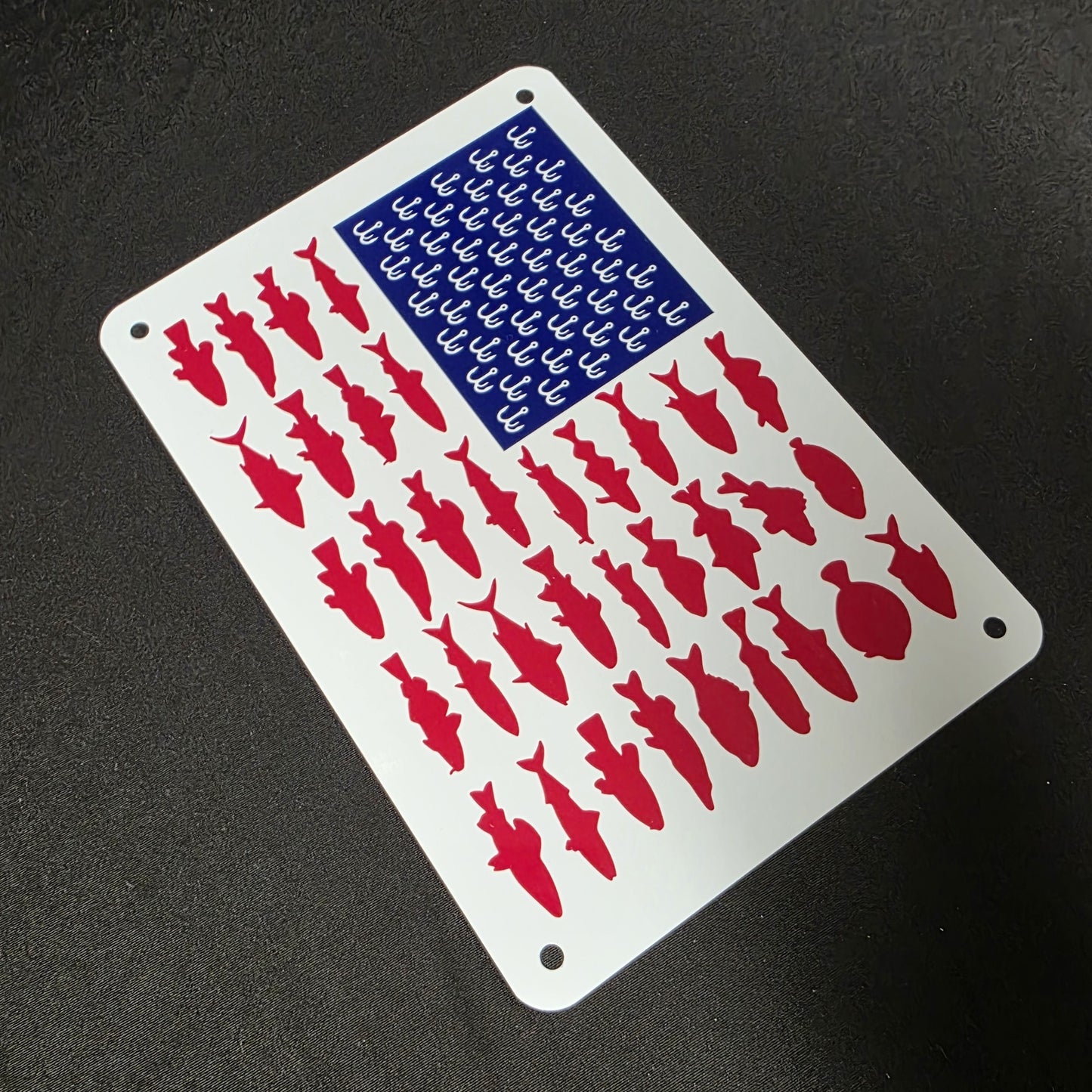 Metal Signs 7"x10" (USA Fishing Flag)