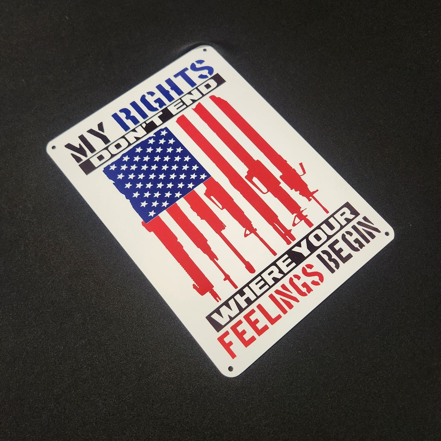 Metal Signs 7"x10" (My Rights Don't End Where Your Feelings Begin)