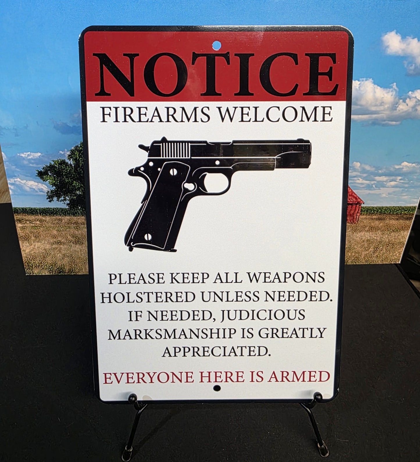 Metal Signs 7"x10" (Firearms Welcome)