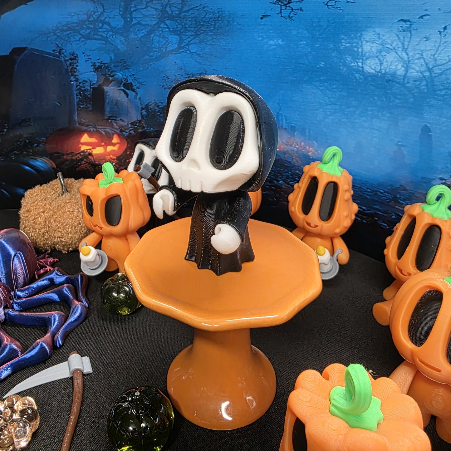 Halloween Blob Skeleton Friends (Grim Reaper)