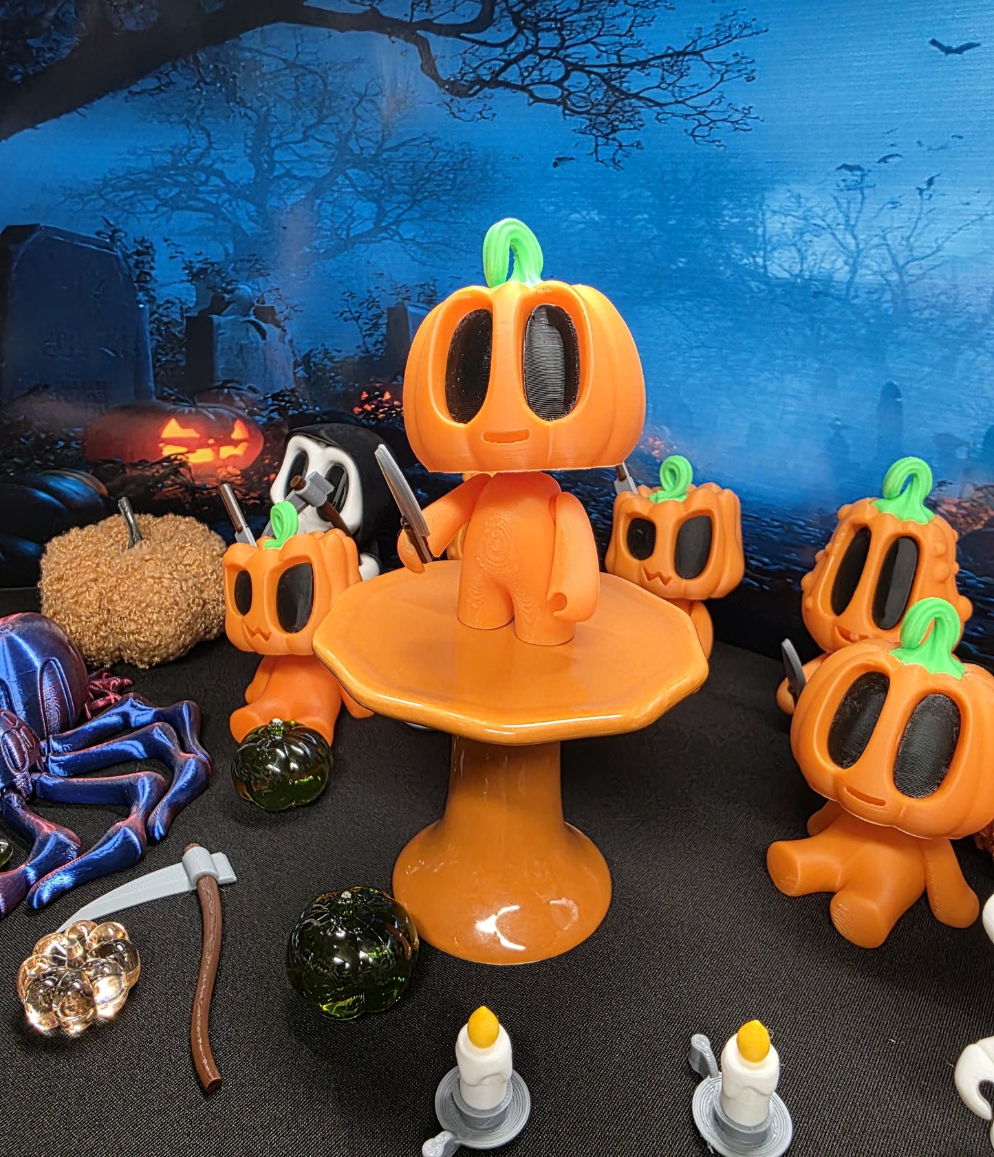 Halloween Blob Pumpkin Friends (Round Head)