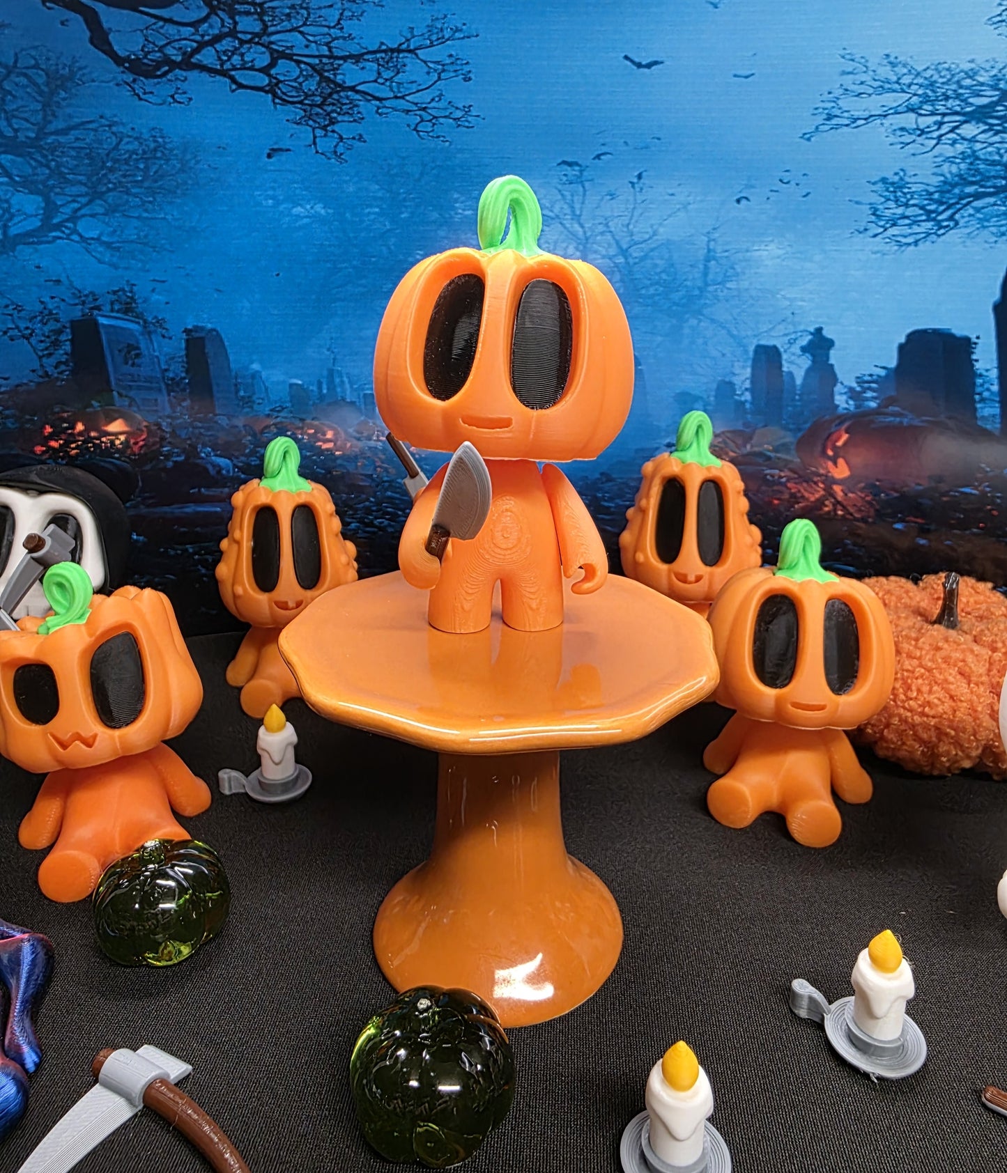 Halloween Blob Pumpkin Friends (Round Head)