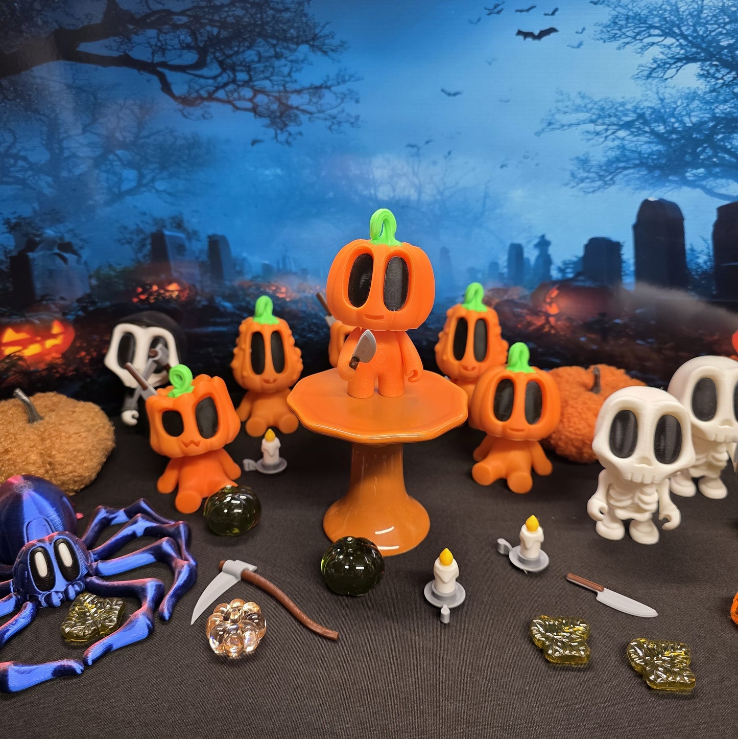 Halloween Blob Pumpkin Friends (Round Head)