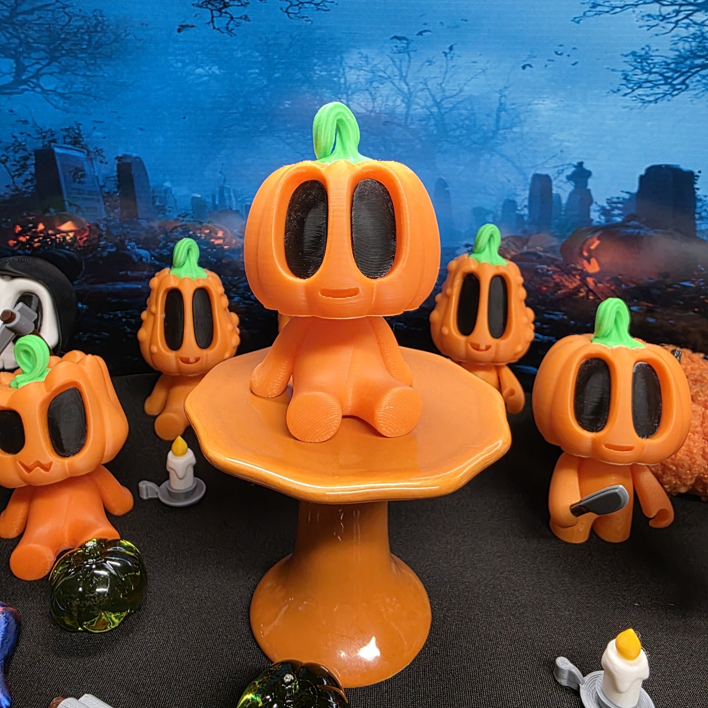 Halloween Blob Pumpkin Friends (Round Head)