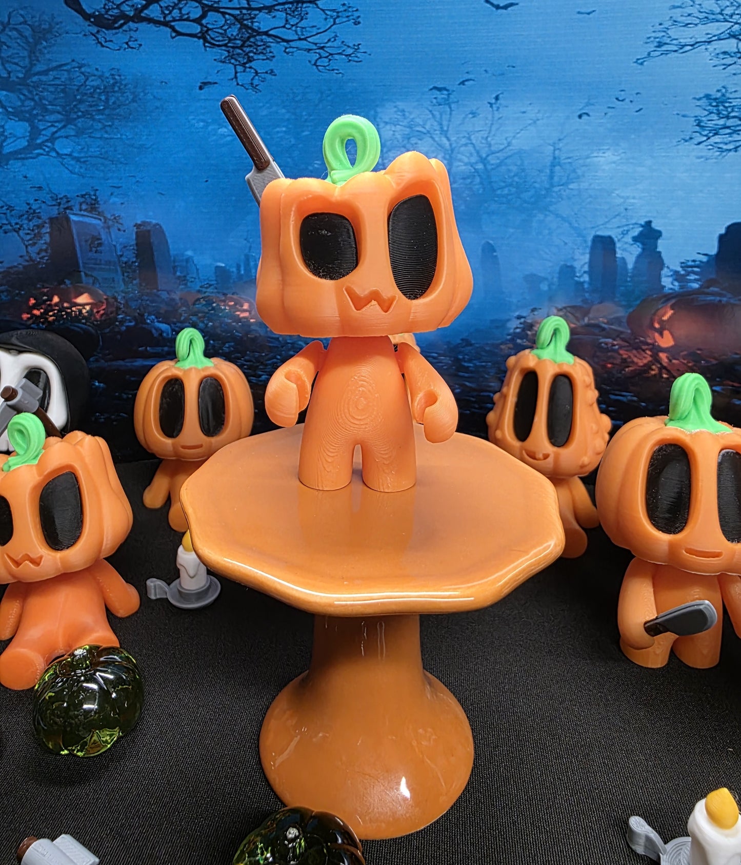 Halloween Blob Pumpkin Friends (Knife Head)