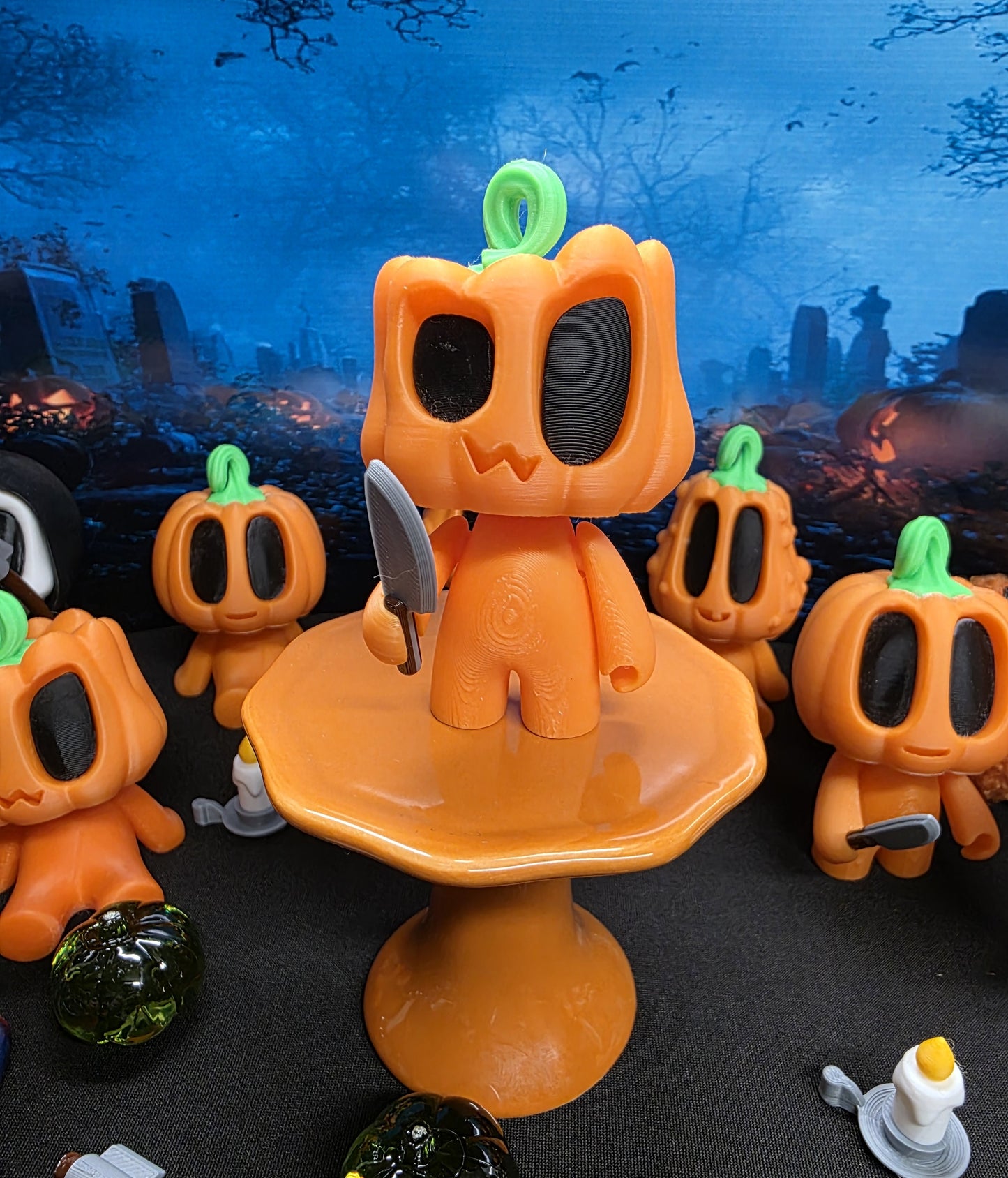 Halloween Blob Pumpkin Friends (Knife Head)
