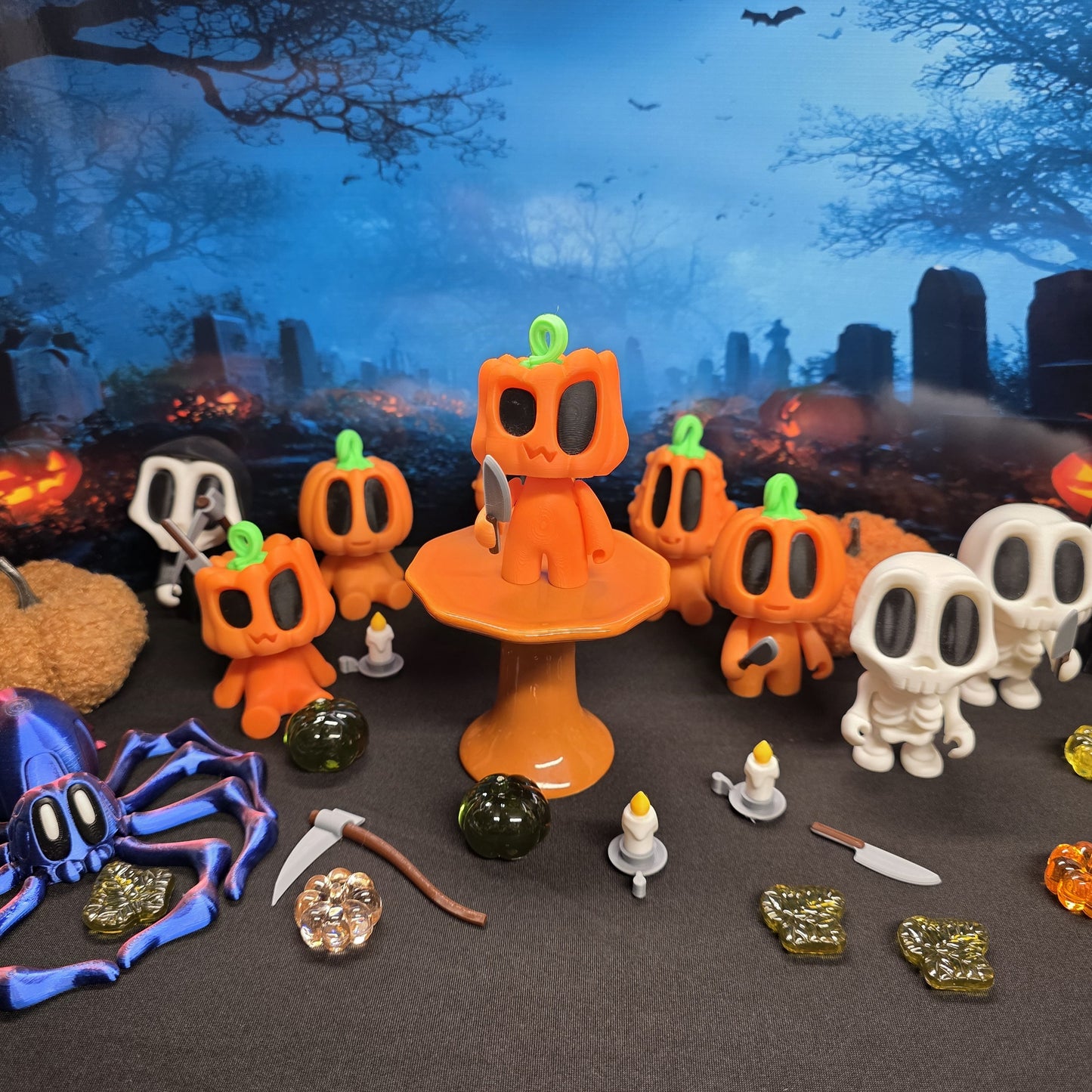 Halloween Blob Pumpkin Friends (Knife Head)
