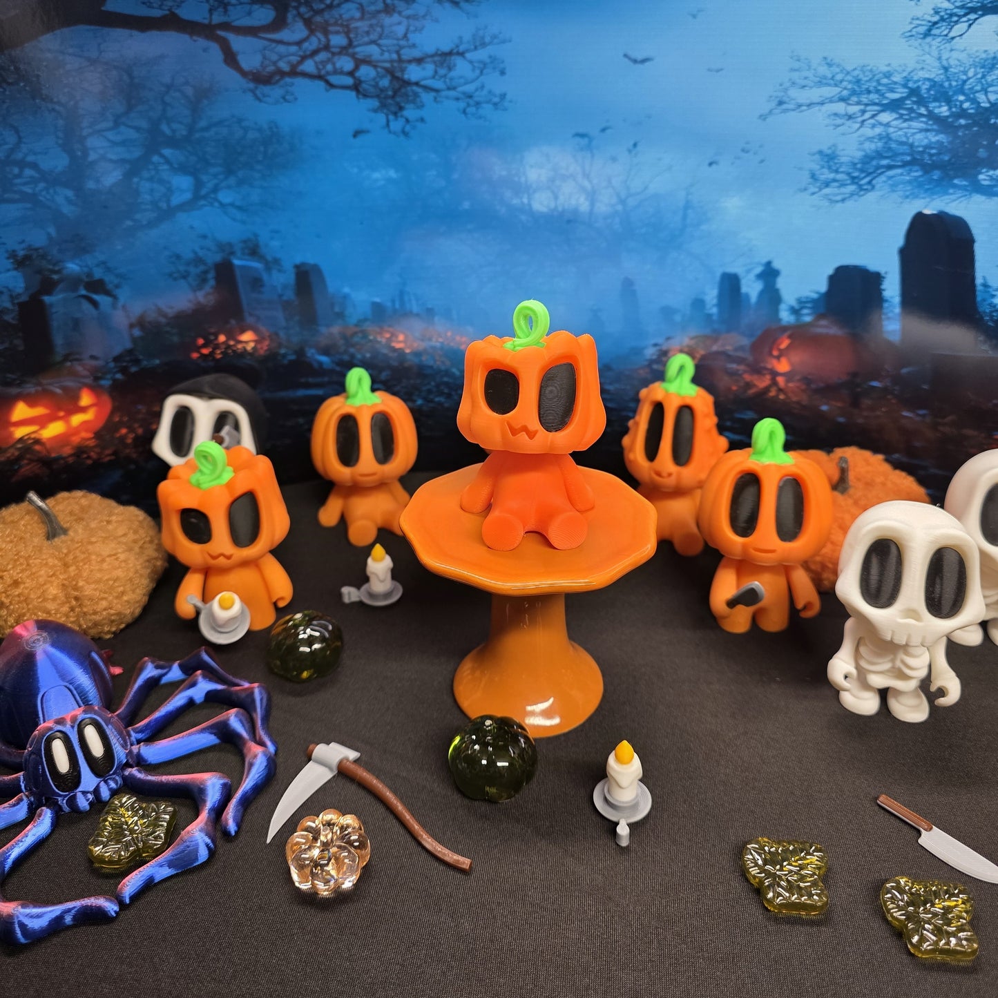 Halloween Blob Pumpkin Friends (Knife Head)