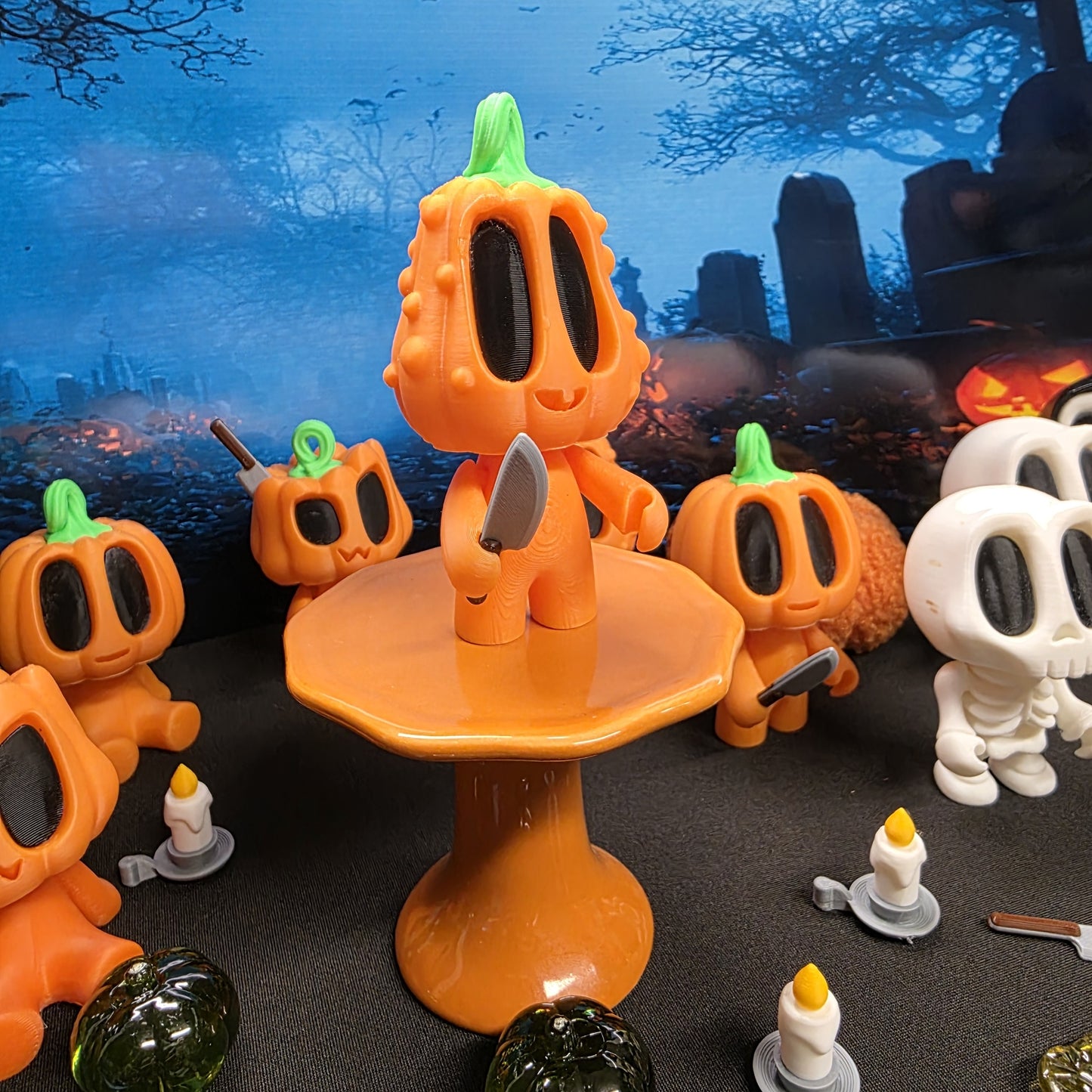 Halloween Blob Pumpkin Friends (Warty Head)
