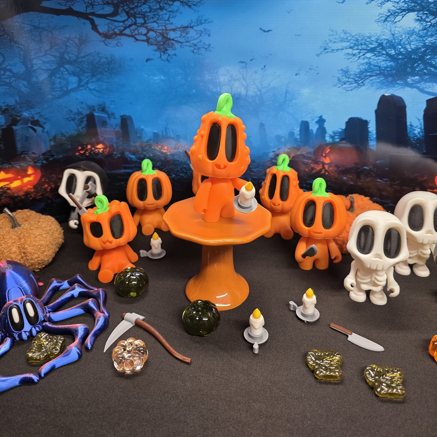 Halloween Blob Pumpkin Friends (Warty Head)