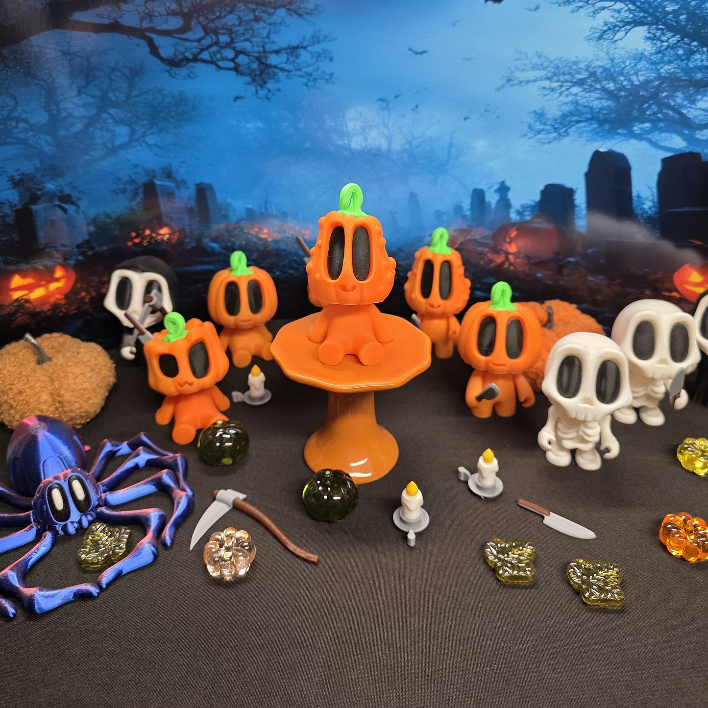 Halloween Blob Pumpkin Friends (Warty Head)