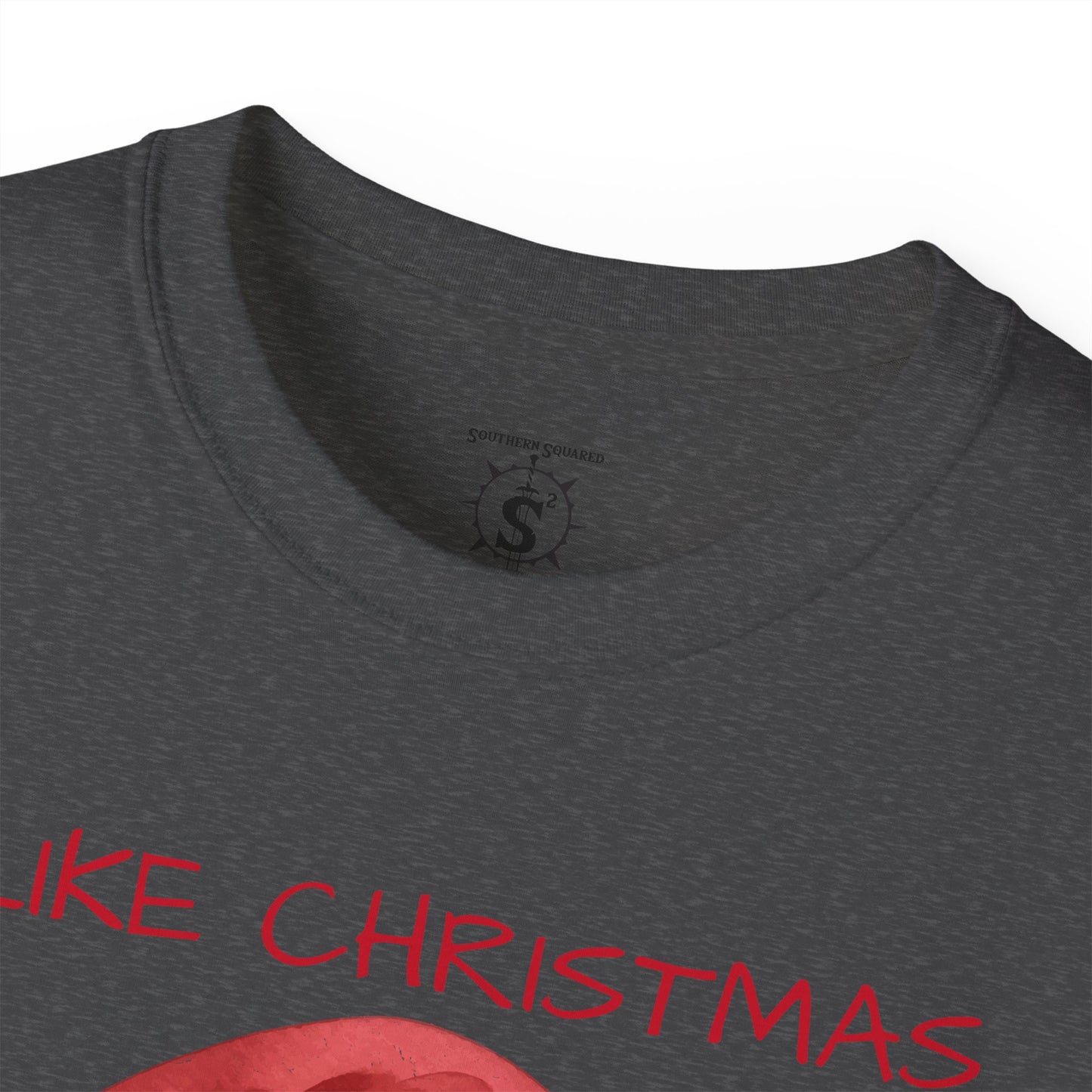 T-Shirt - Christmas Axolotl in a Santa Hat - Unisex Cotton Shirt