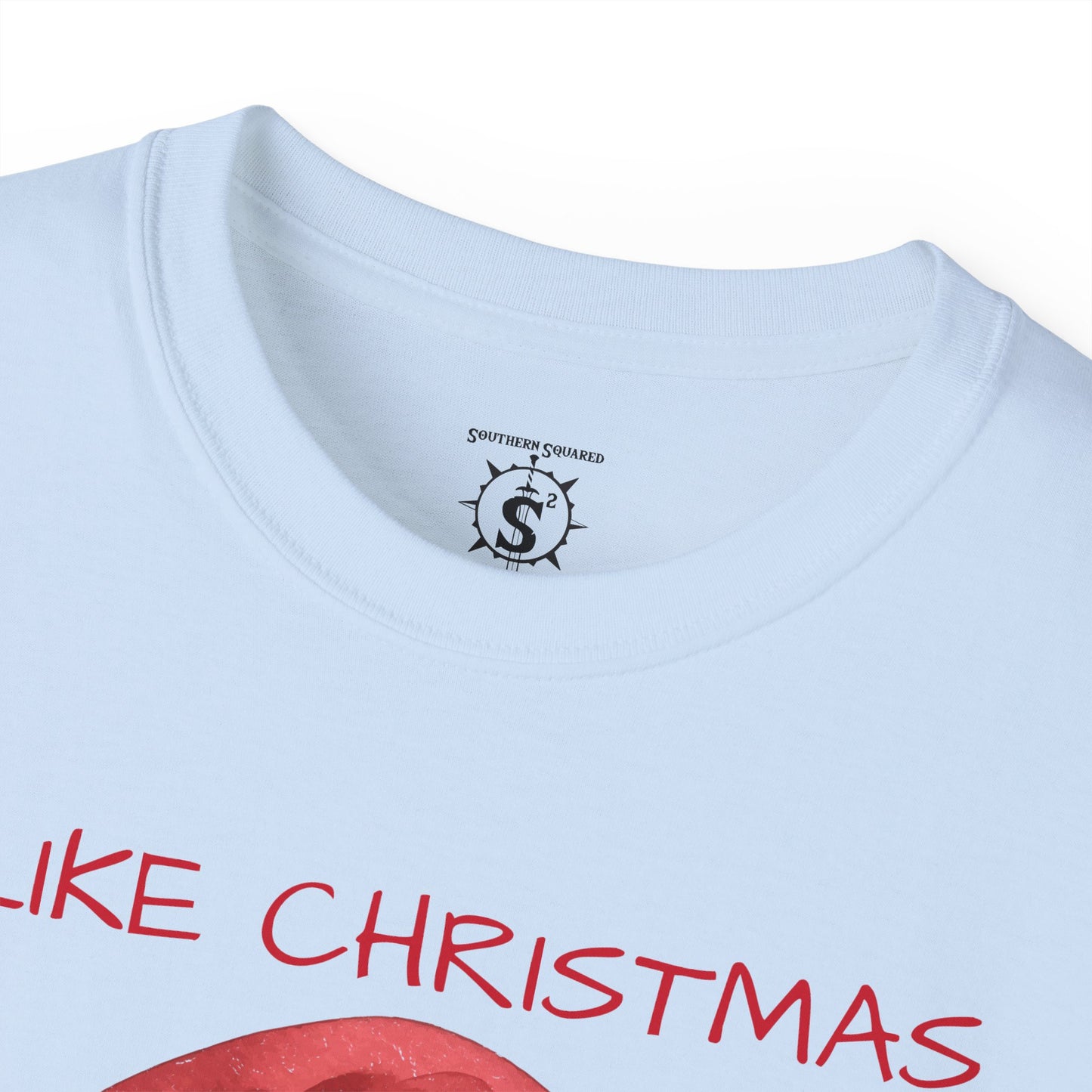 T-Shirt - Christmas Axolotl in a Santa Hat - Unisex Cotton Shirt