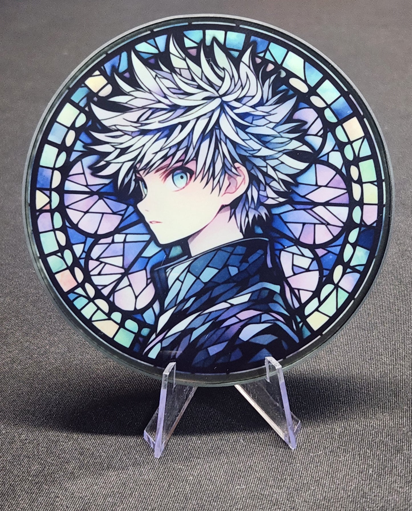 Glass Beverage Coaster (Hunter X Hunter, Anime, Killua)