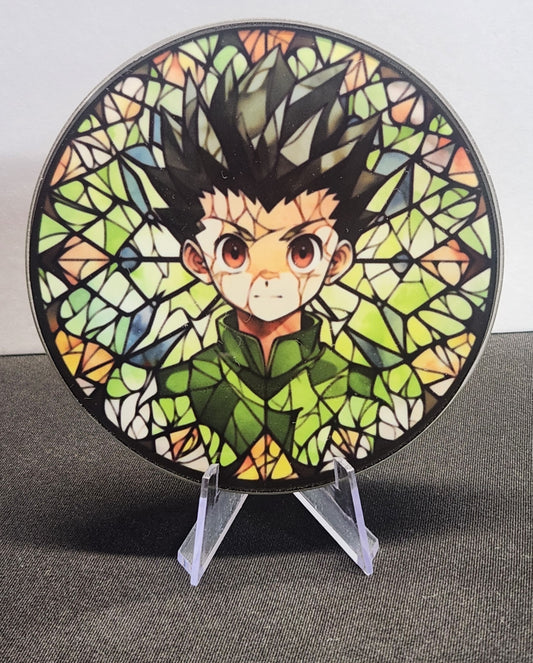 Glass Beverage Coaster (Hunter X Hunter, Anime, Gon)