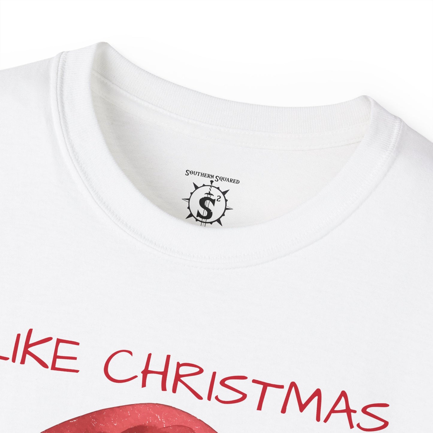 T-Shirt - Christmas Axolotl in a Santa Hat - Unisex Cotton Shirt