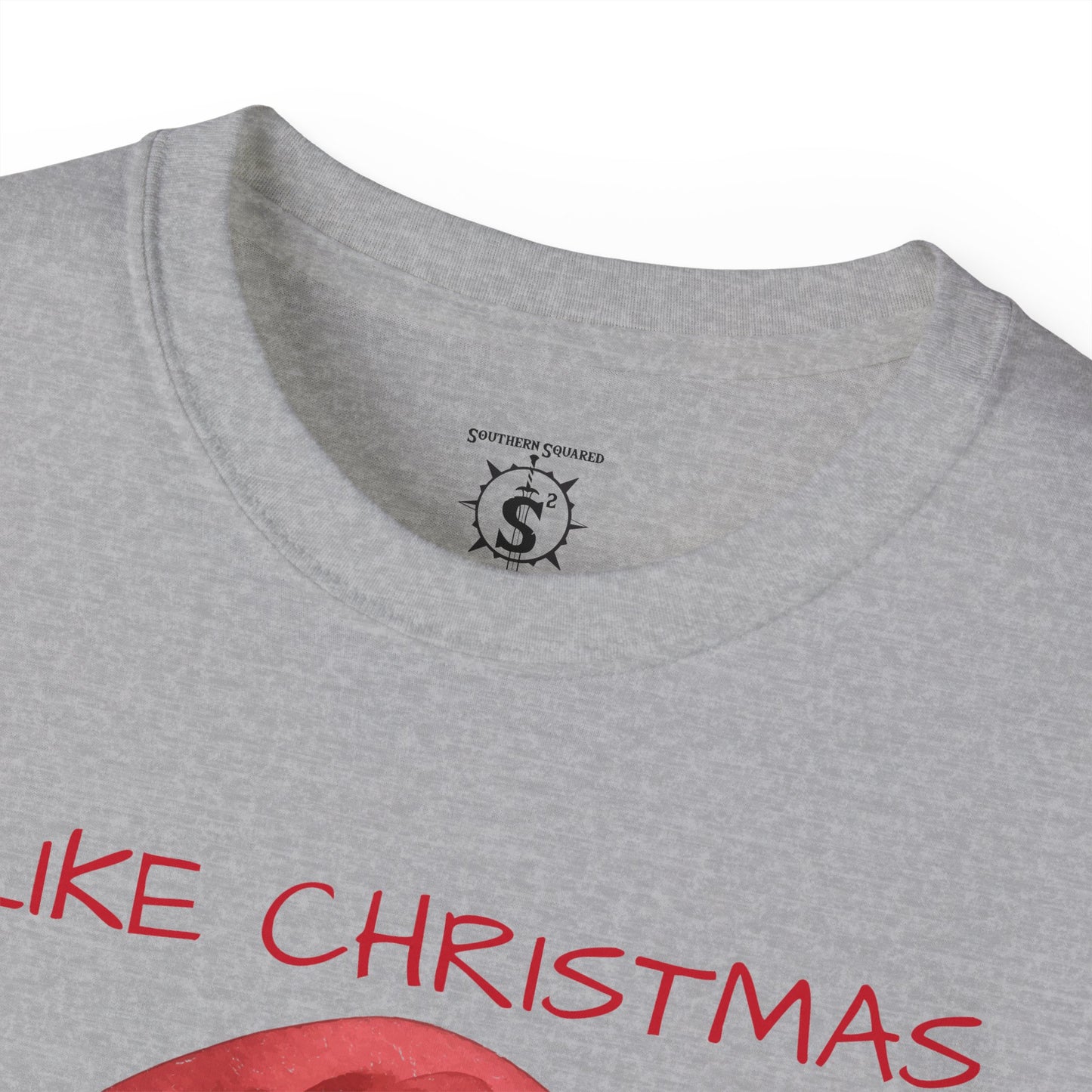 T-Shirt - Christmas Axolotl in a Santa Hat - Unisex Cotton Shirt