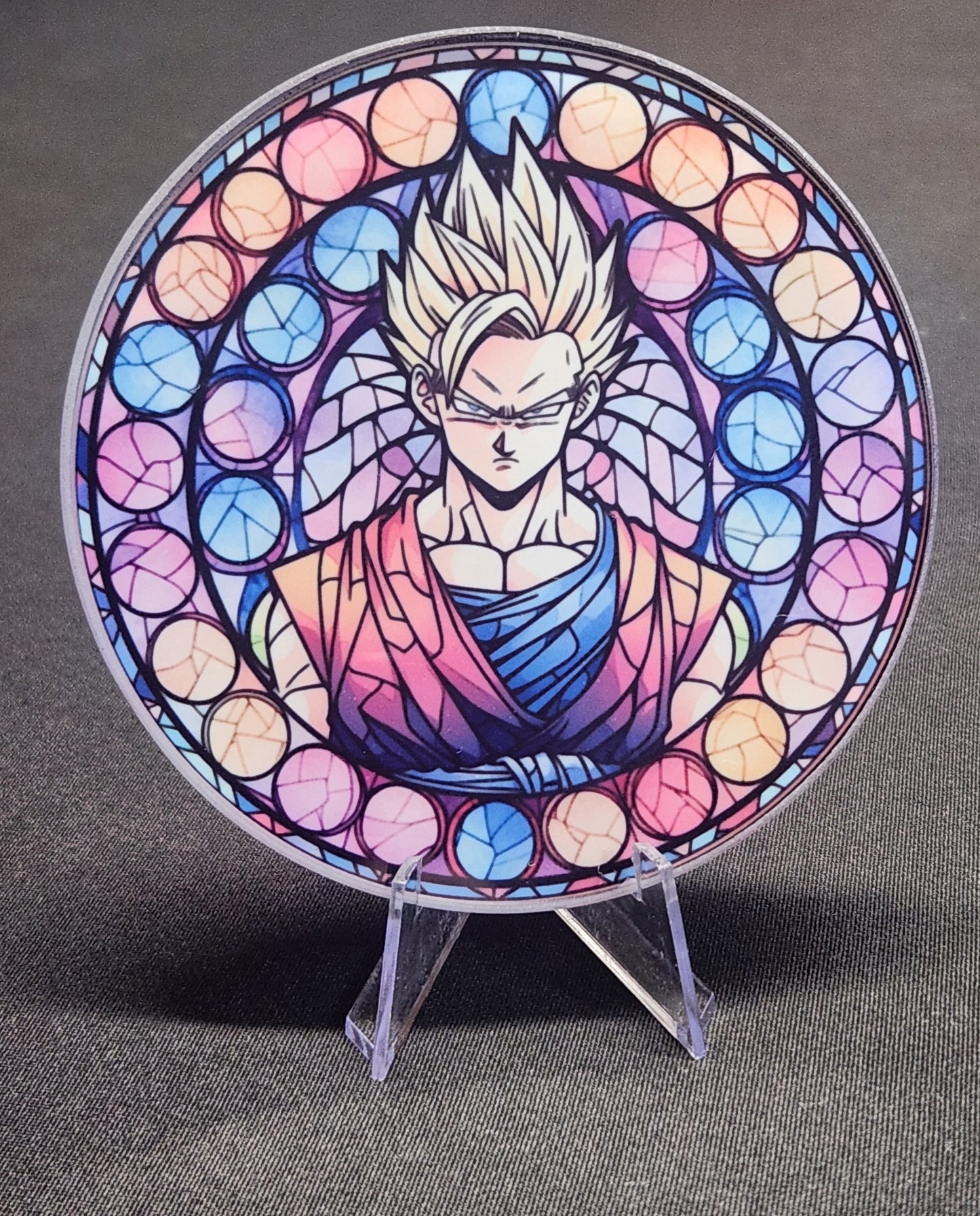 Glass Beverage Coaster (Dragon Ball Z, Anime, Gohan)