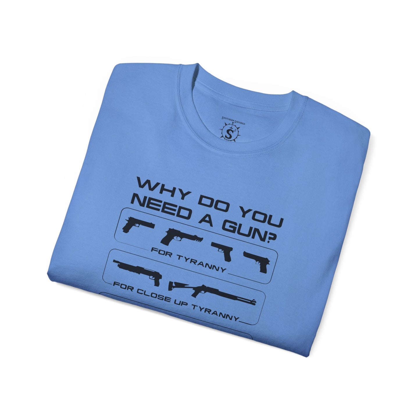 T-Shirt - Why Do You Need A Gun Tyranny Unisex Cotton Shirt