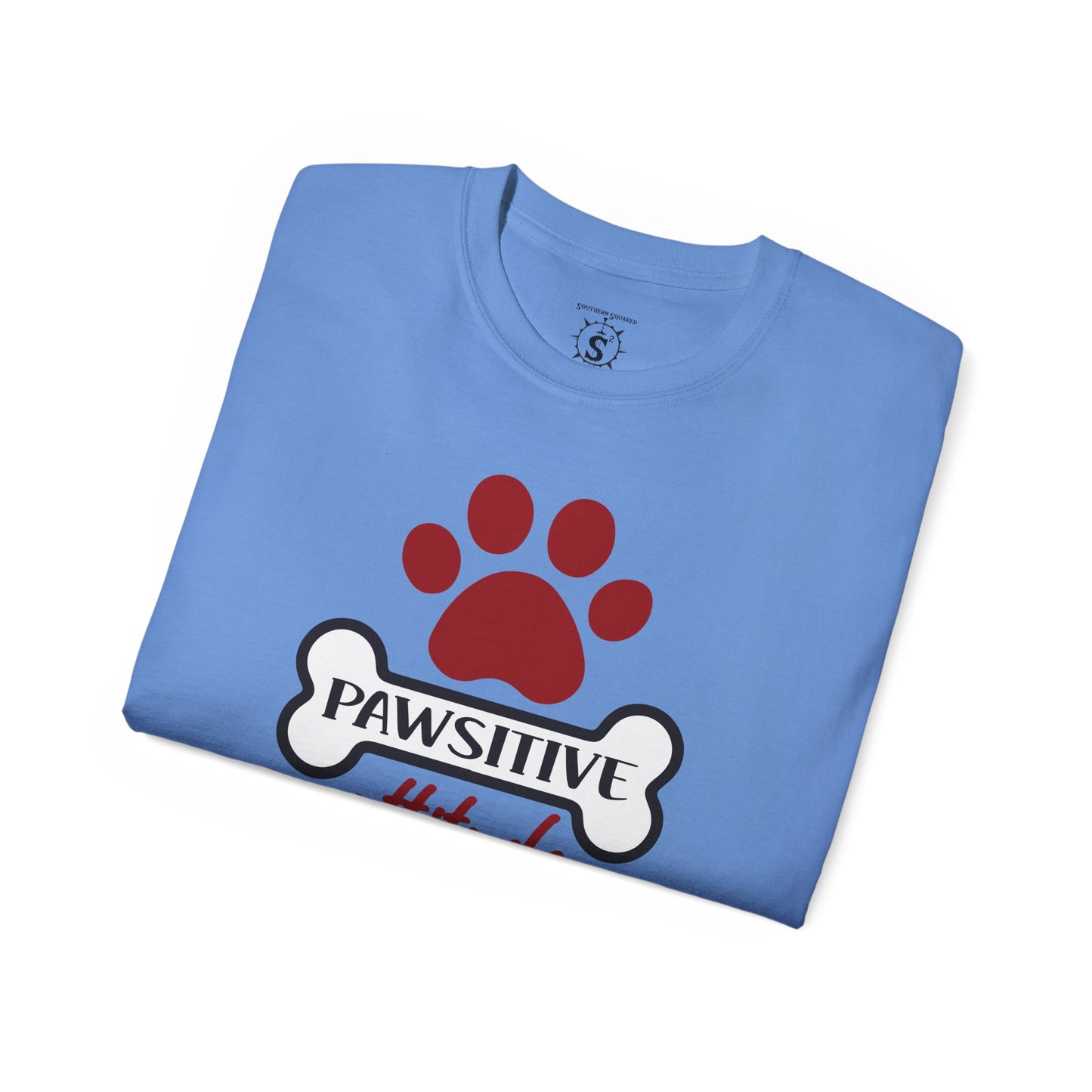 T-Shirt - Pawsitive Attitude Dog Shirt - Unisex Cotton Shirt
