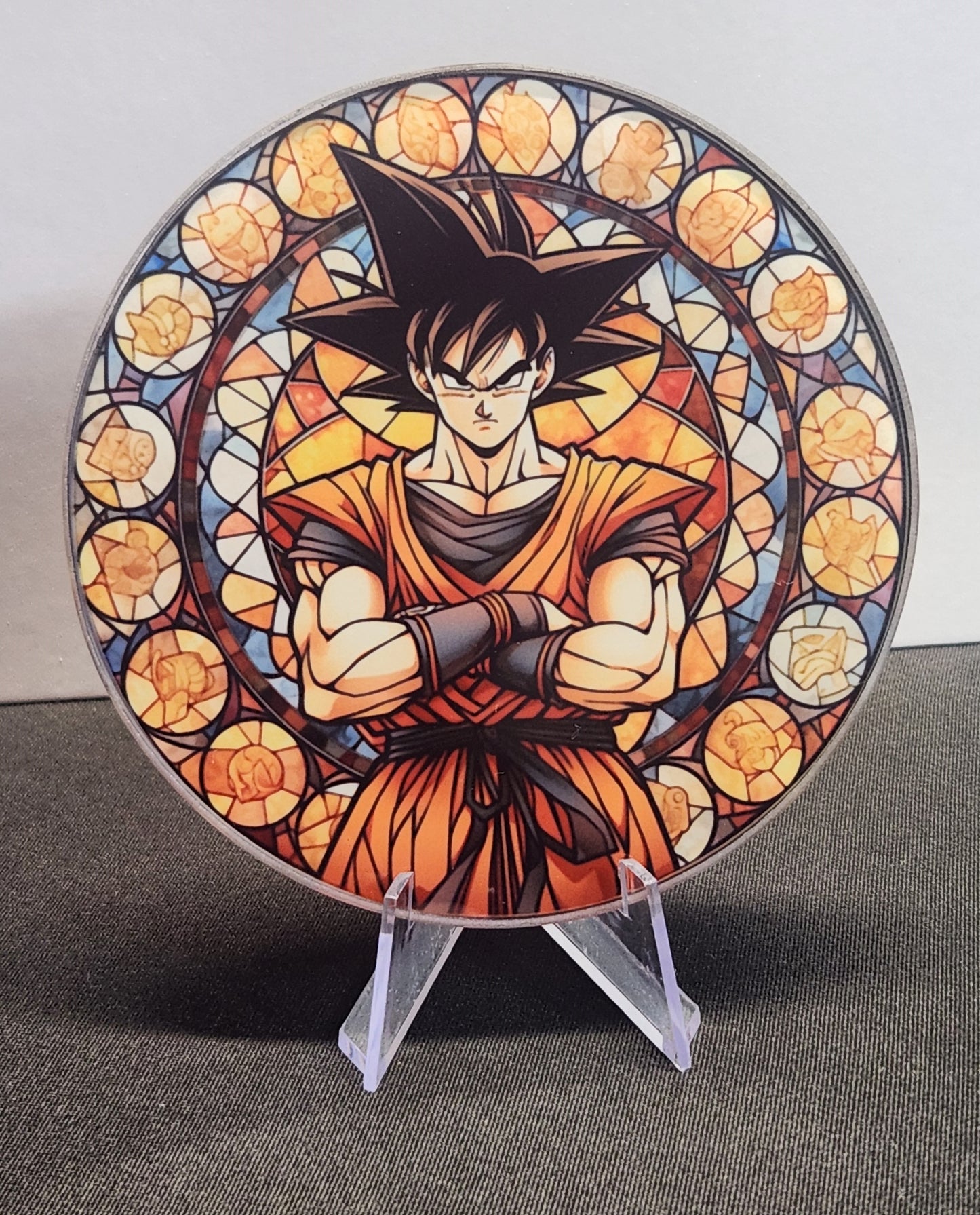 Glass Beverage Coaster (Dragon Ball Z, Anime, Goku)