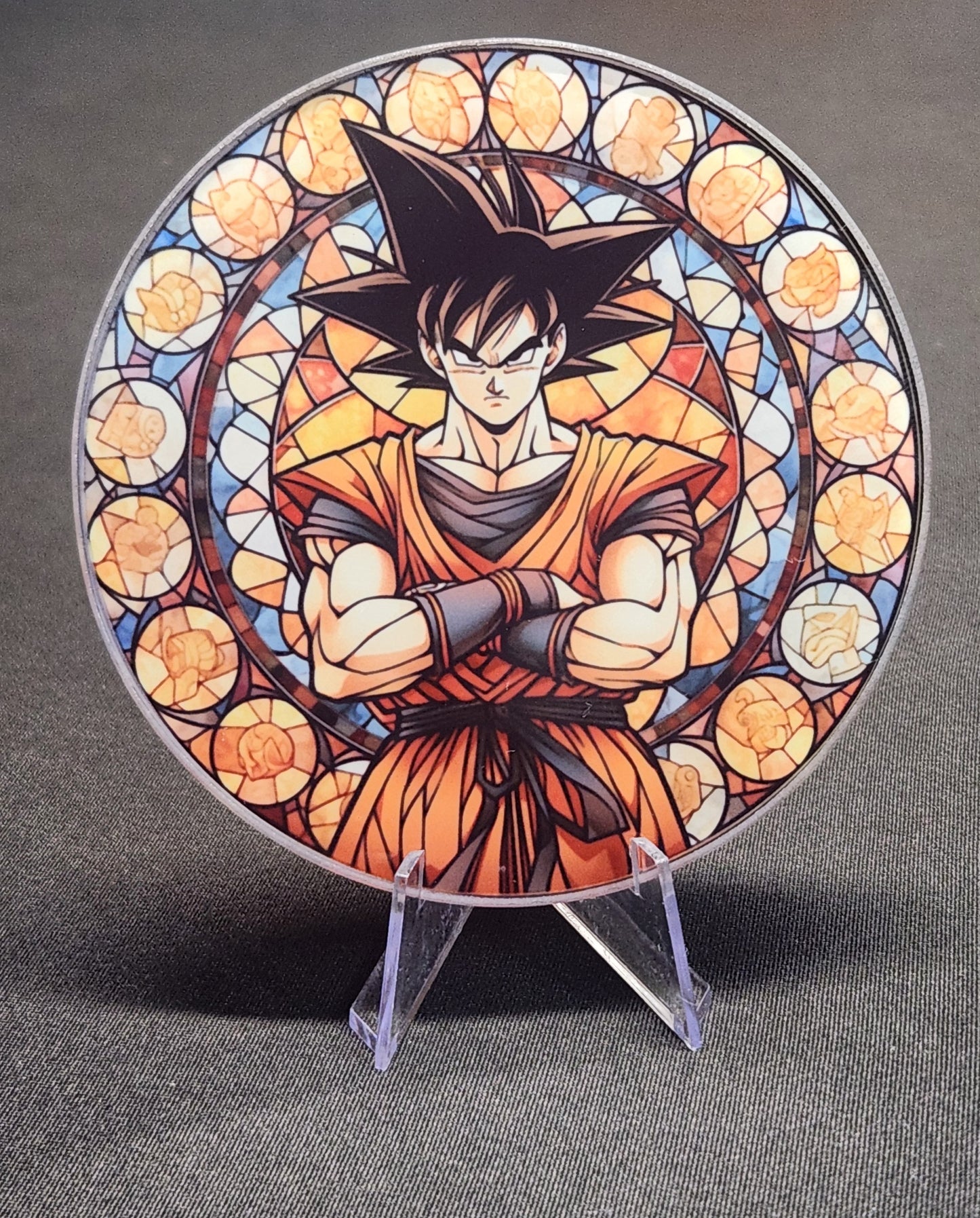 Glass Beverage Coaster (Dragon Ball Z, Anime, Goku)