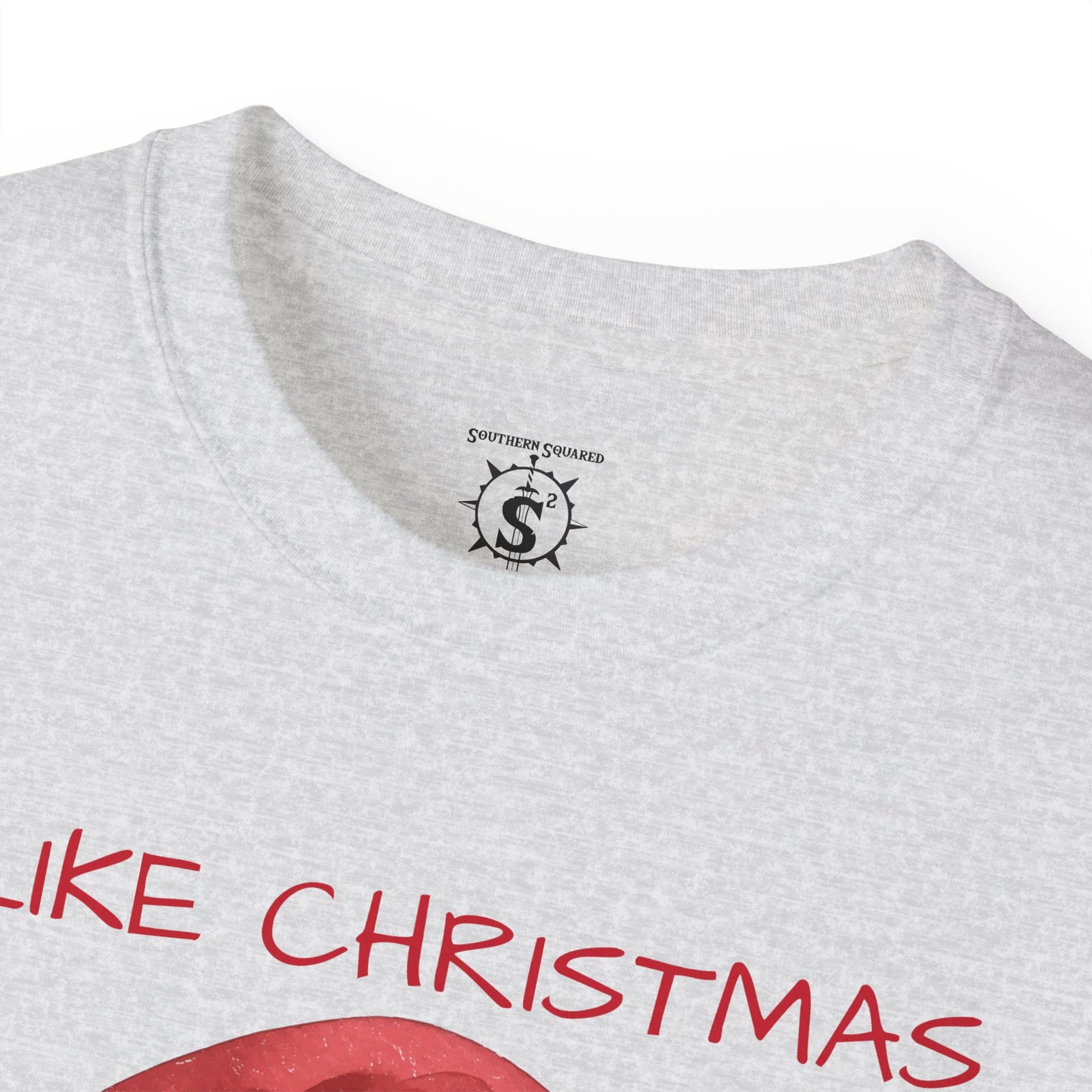 T-Shirt - Christmas Axolotl in a Santa Hat - Unisex Cotton Shirt