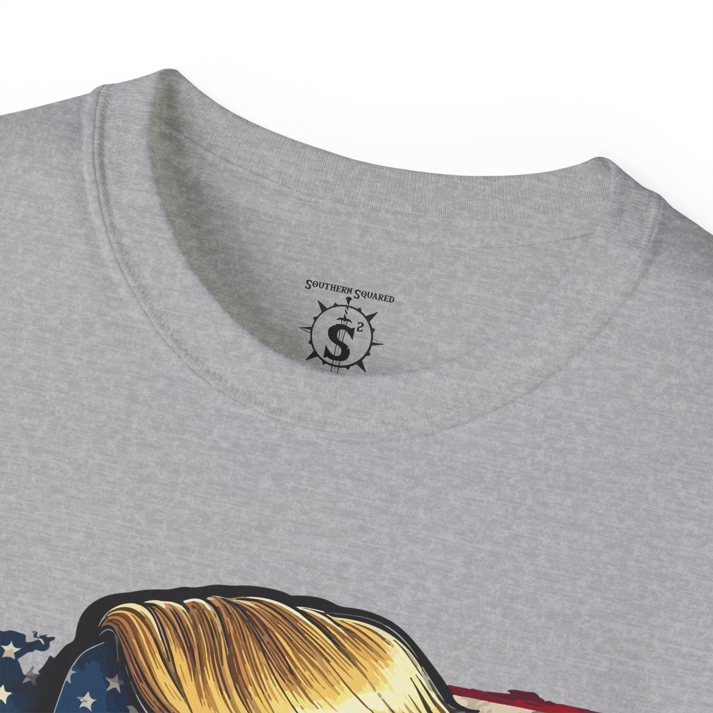 T-Shirt American Flag Punisher Skull Trump - Unisex Cotton Shirt
