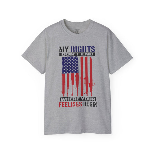 Tee - My Rights Don't End Where Your Feelings Begin - Unisex Cotton Shirt