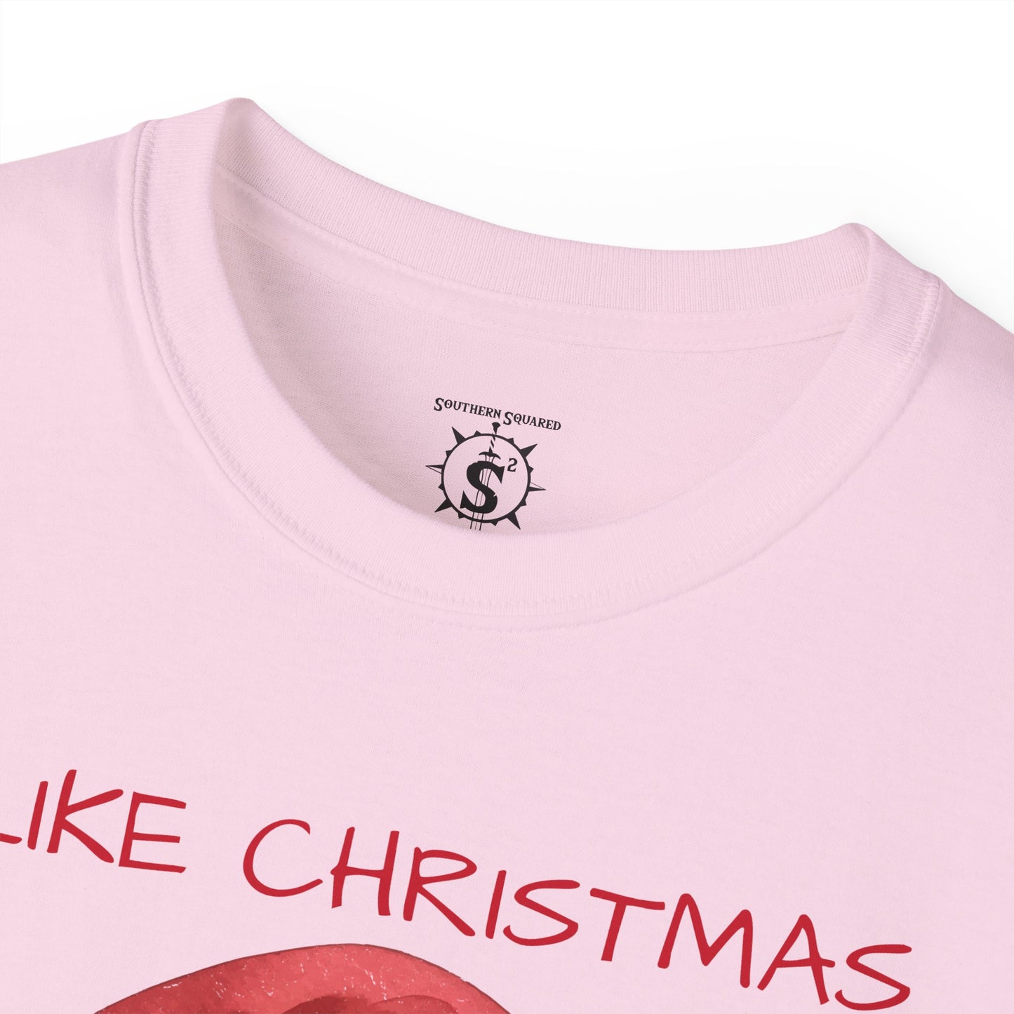 T-Shirt - Christmas Axolotl in a Santa Hat - Unisex Cotton Shirt
